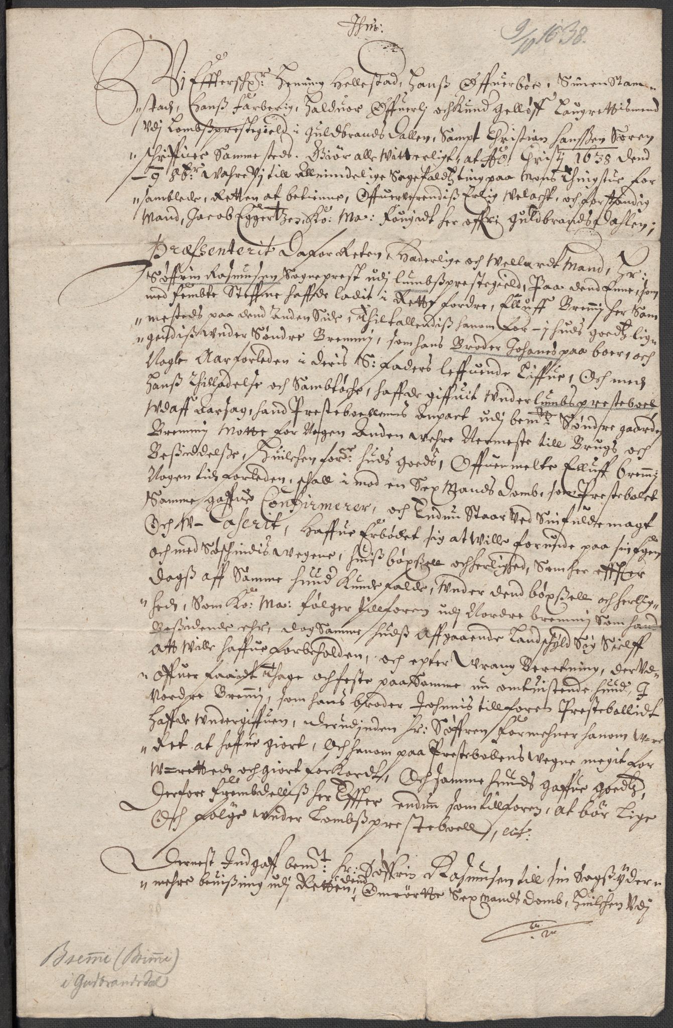 Riksarkivets diplomsamling, AV/RA-EA-5965/F15/L0012: Prestearkiv - Oppland, 1584-1794, p. 113