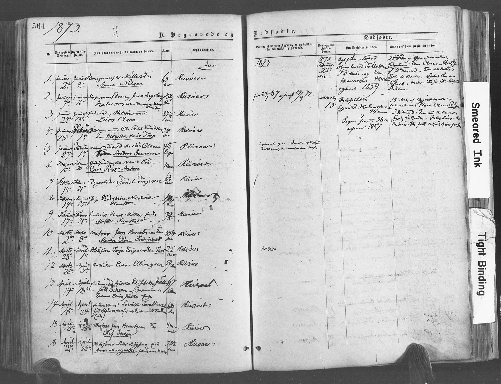 Risør sokneprestkontor, SAK/1111-0035/F/Fa/L0004: Parish register (official) no. A 4, 1865-1882, p. 564