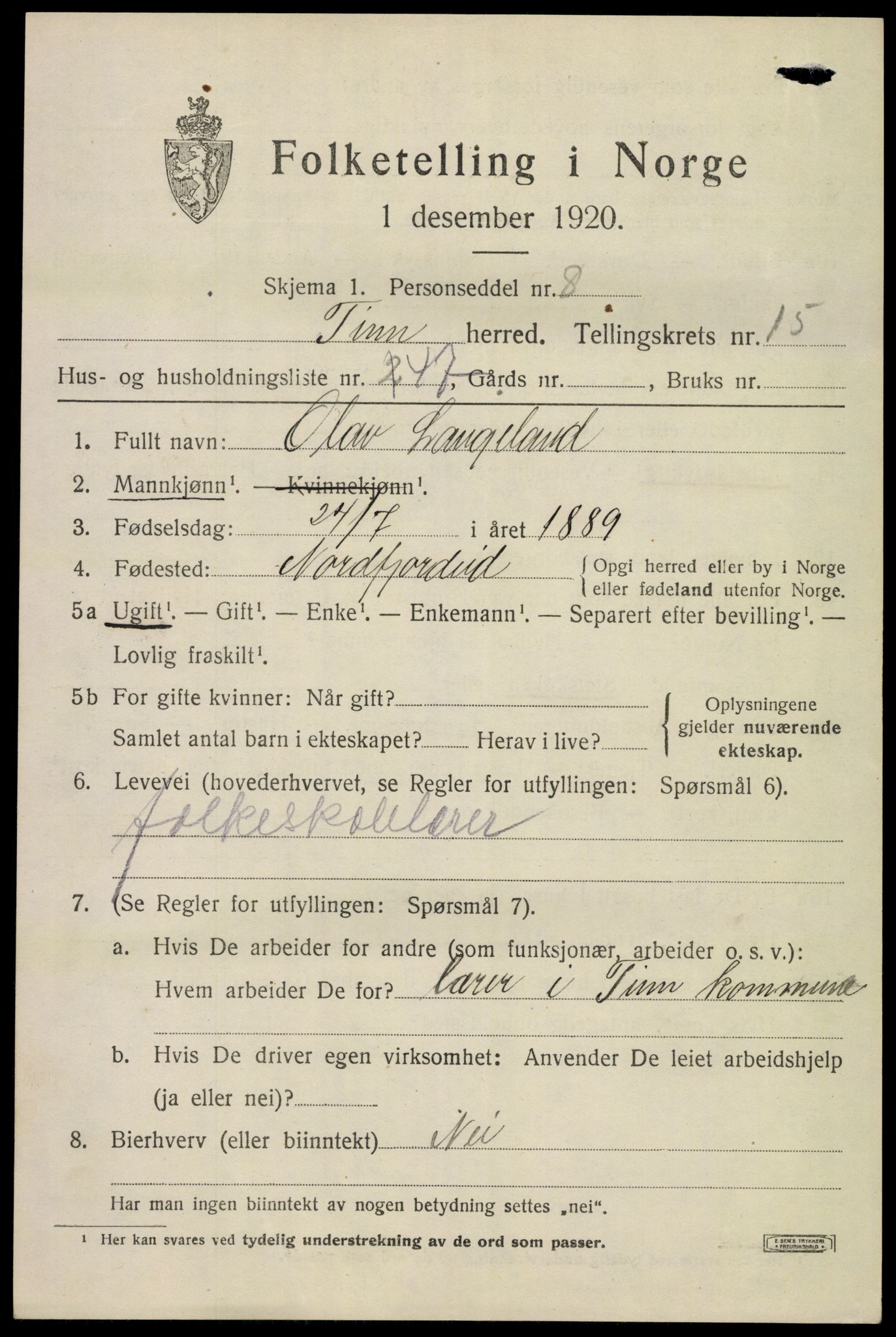 SAKO, 1920 census for Tinn, 1920, p. 13548