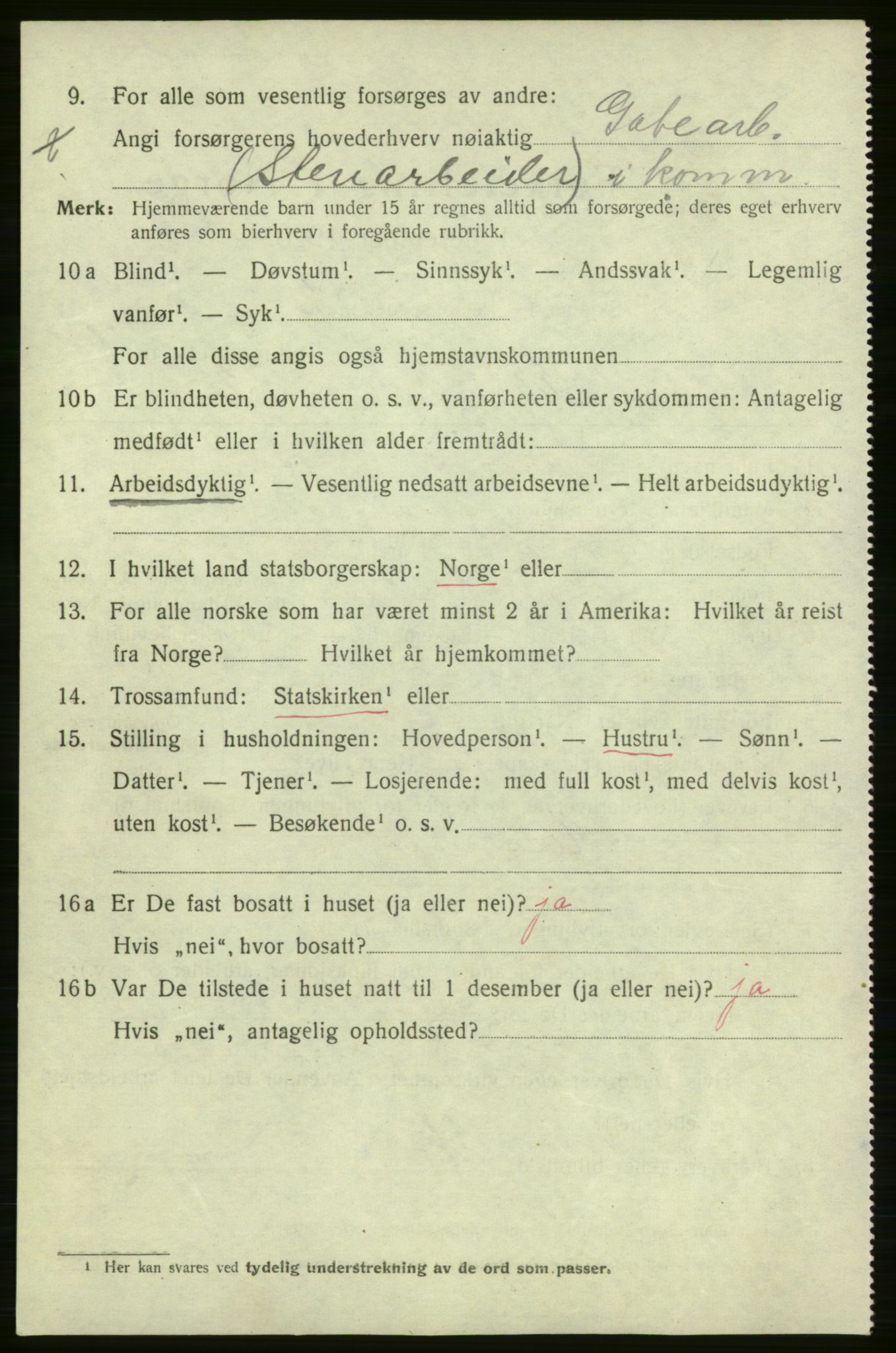 SAB, 1920 census for Florø, 1920, p. 1531