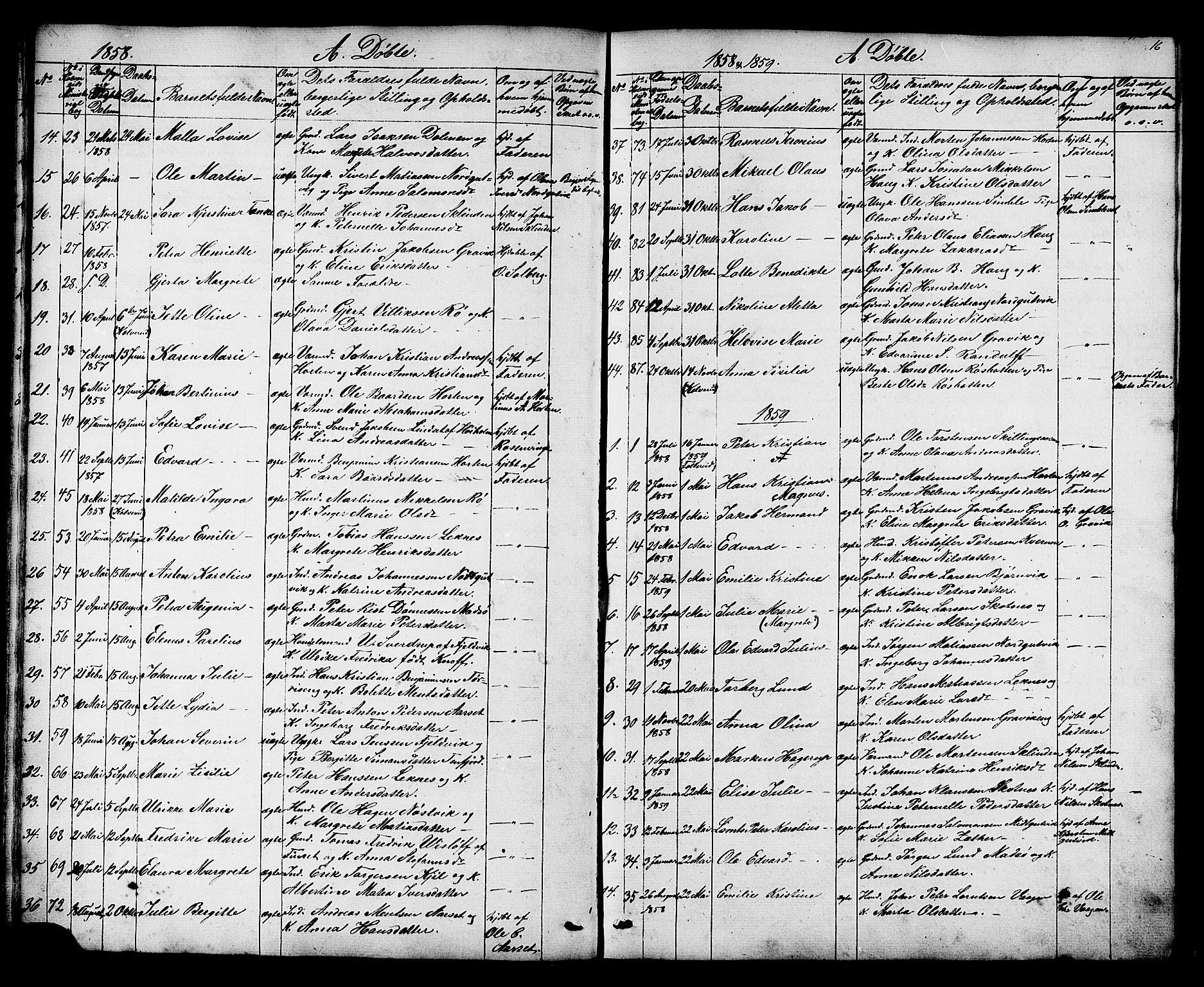 Ministerialprotokoller, klokkerbøker og fødselsregistre - Nord-Trøndelag, SAT/A-1458/788/L0695: Parish register (official) no. 788A02, 1843-1862, p. 16