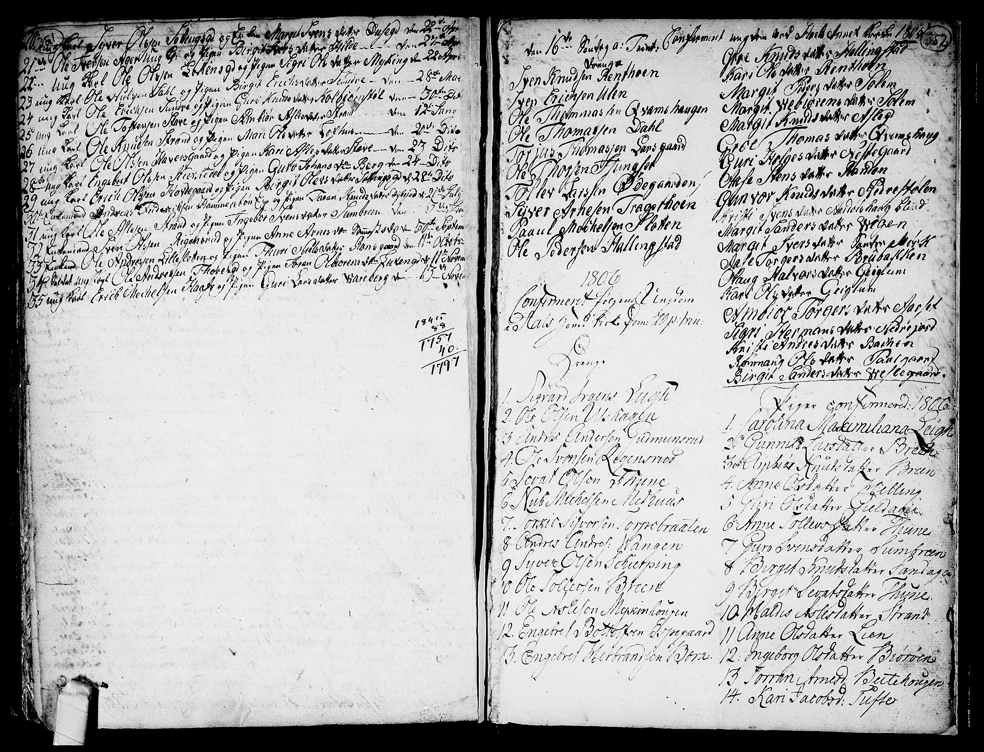 Ål kirkebøker, AV/SAKO-A-249/F/Fa/L0002: Parish register (official) no. I 2, 1771-1806, p. 351-352