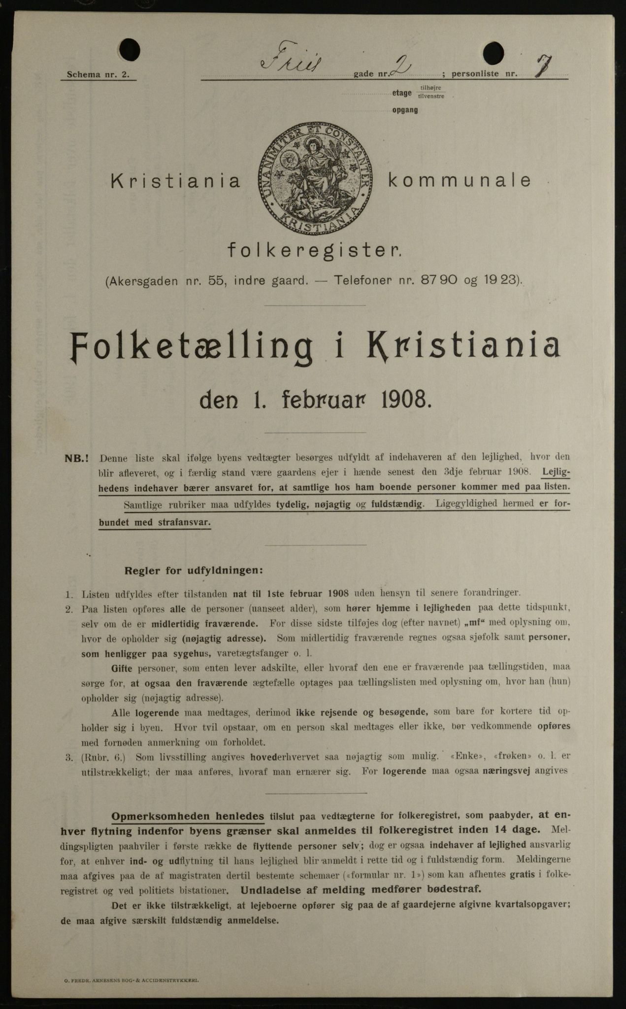 OBA, Municipal Census 1908 for Kristiania, 1908, p. 24240