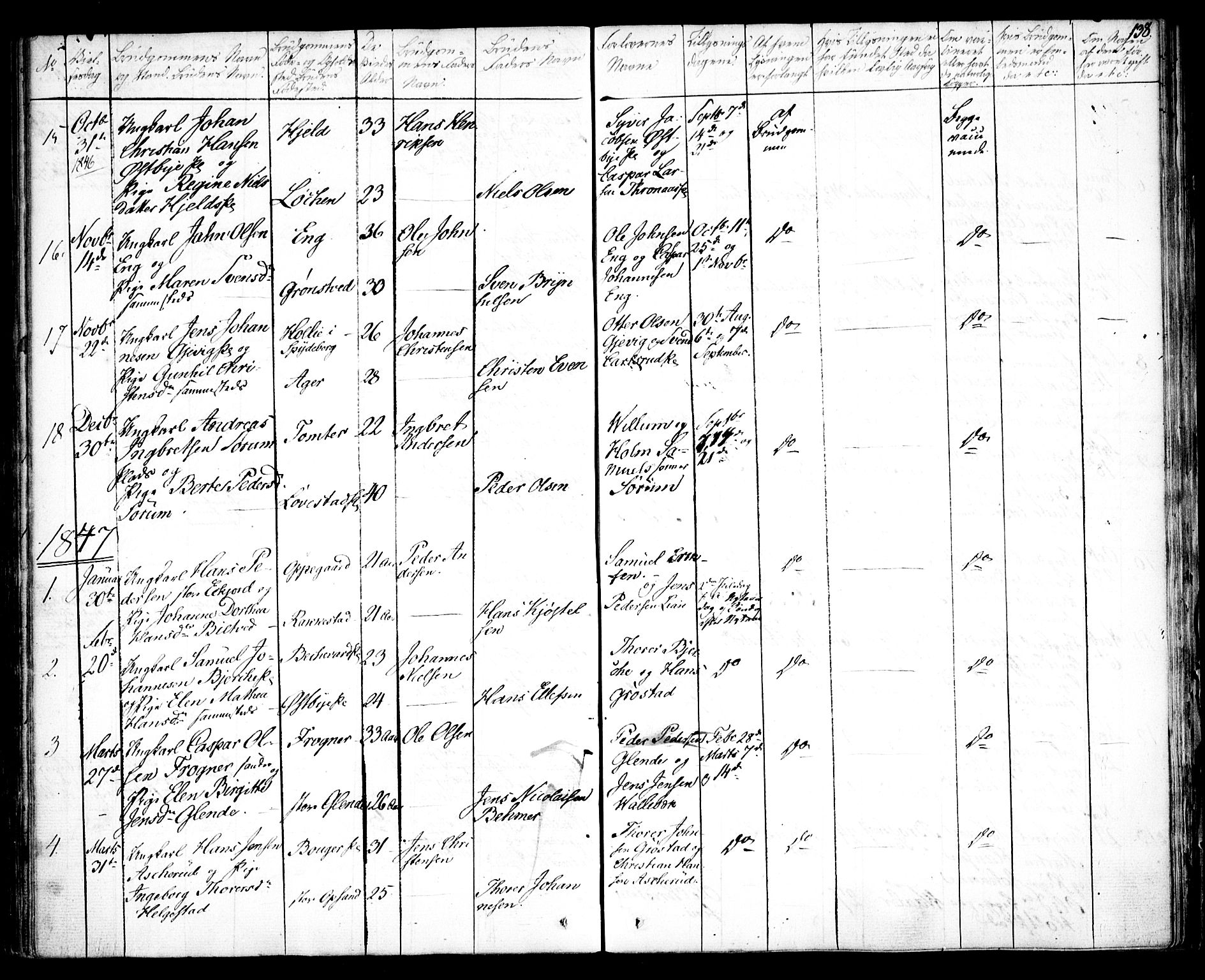 Kråkstad prestekontor Kirkebøker, SAO/A-10125a/F/Fa/L0005: Parish register (official) no. I 5, 1837-1847, p. 138