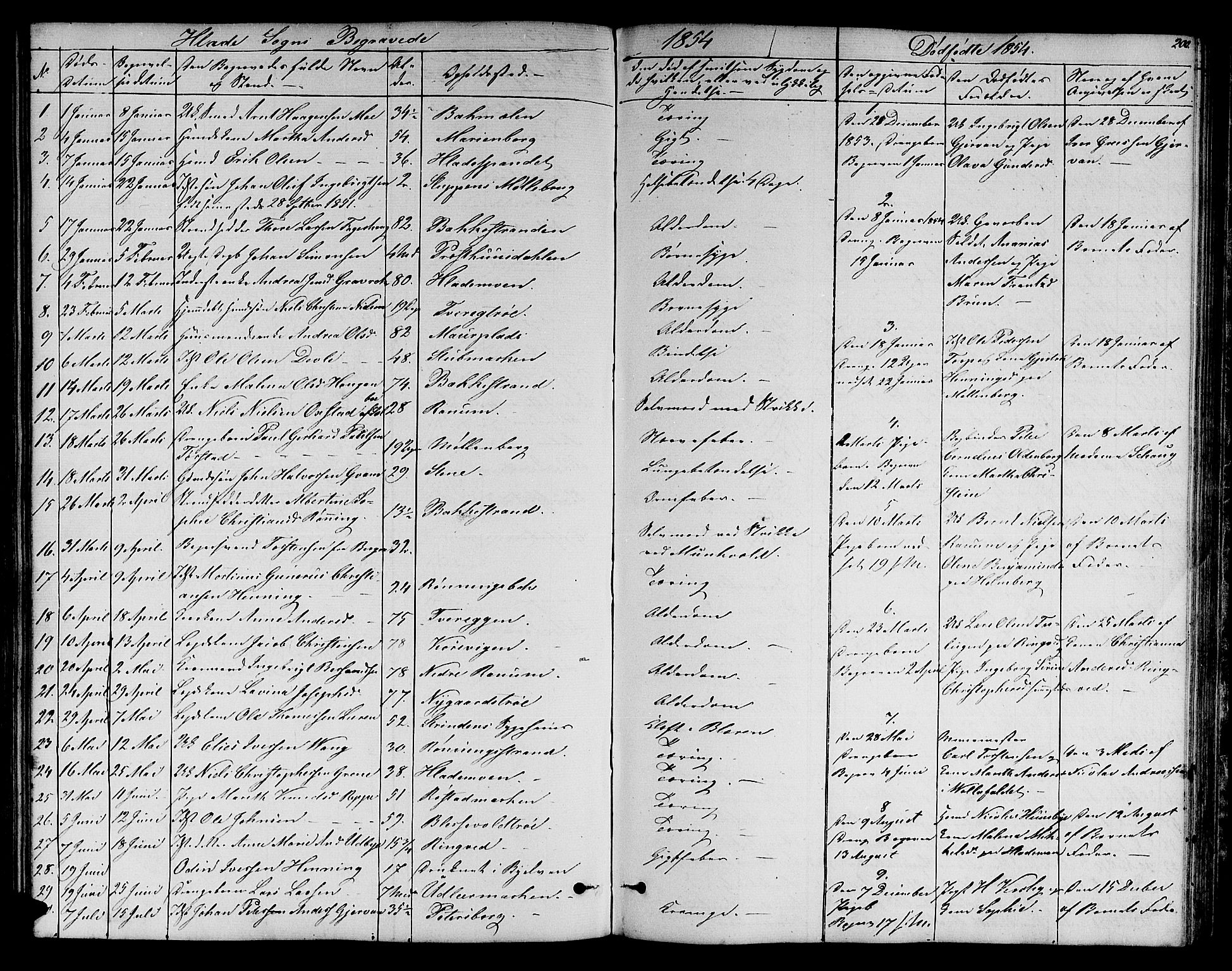 Ministerialprotokoller, klokkerbøker og fødselsregistre - Sør-Trøndelag, SAT/A-1456/606/L0310: Parish register (copy) no. 606C06, 1850-1859, p. 200