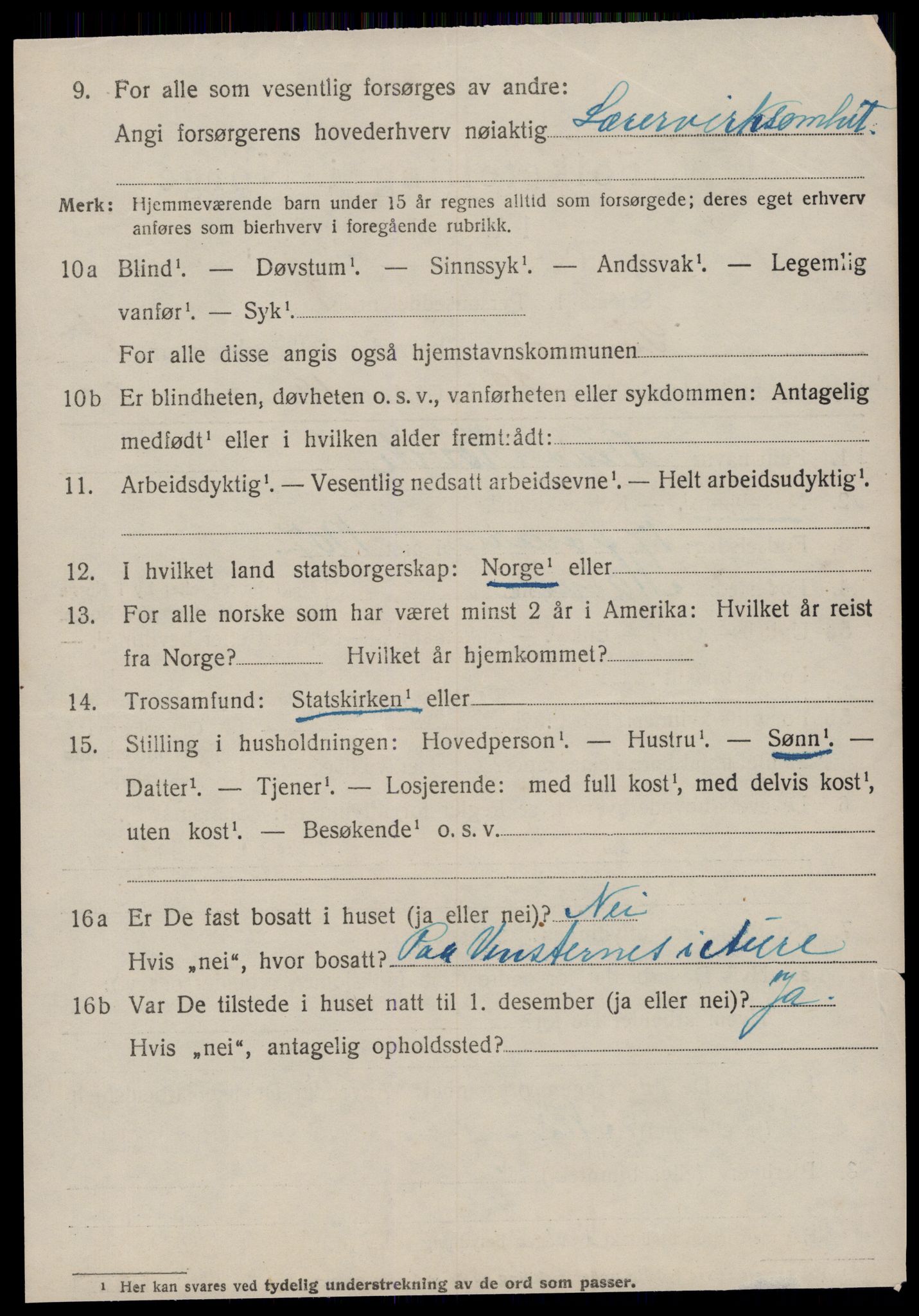 SAT, 1920 census for Tustna, 1920, p. 2682