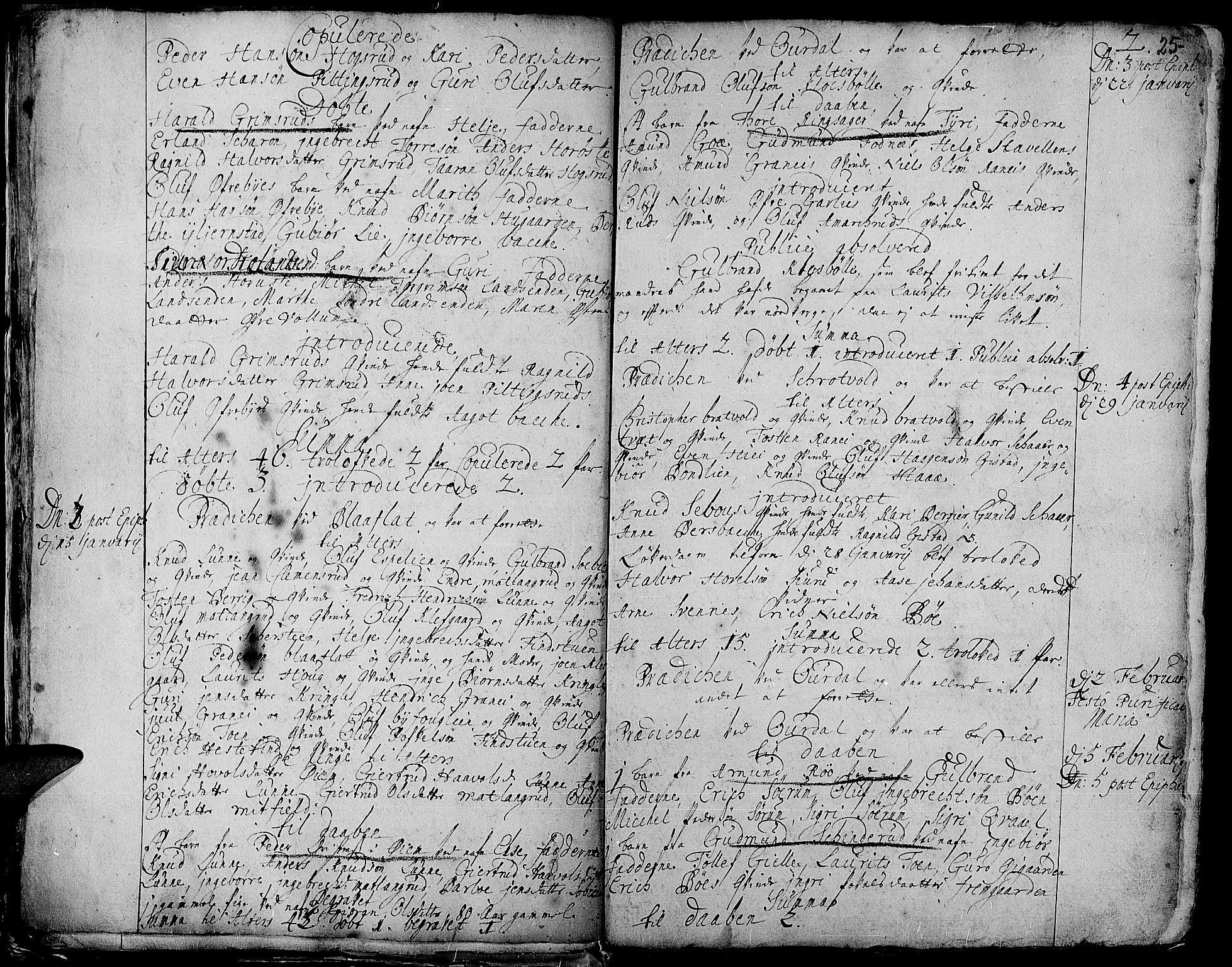 Aurdal prestekontor, AV/SAH-PREST-126/H/Ha/Haa/L0001: Parish register (official) no. 1-3, 1692-1730, p. 25