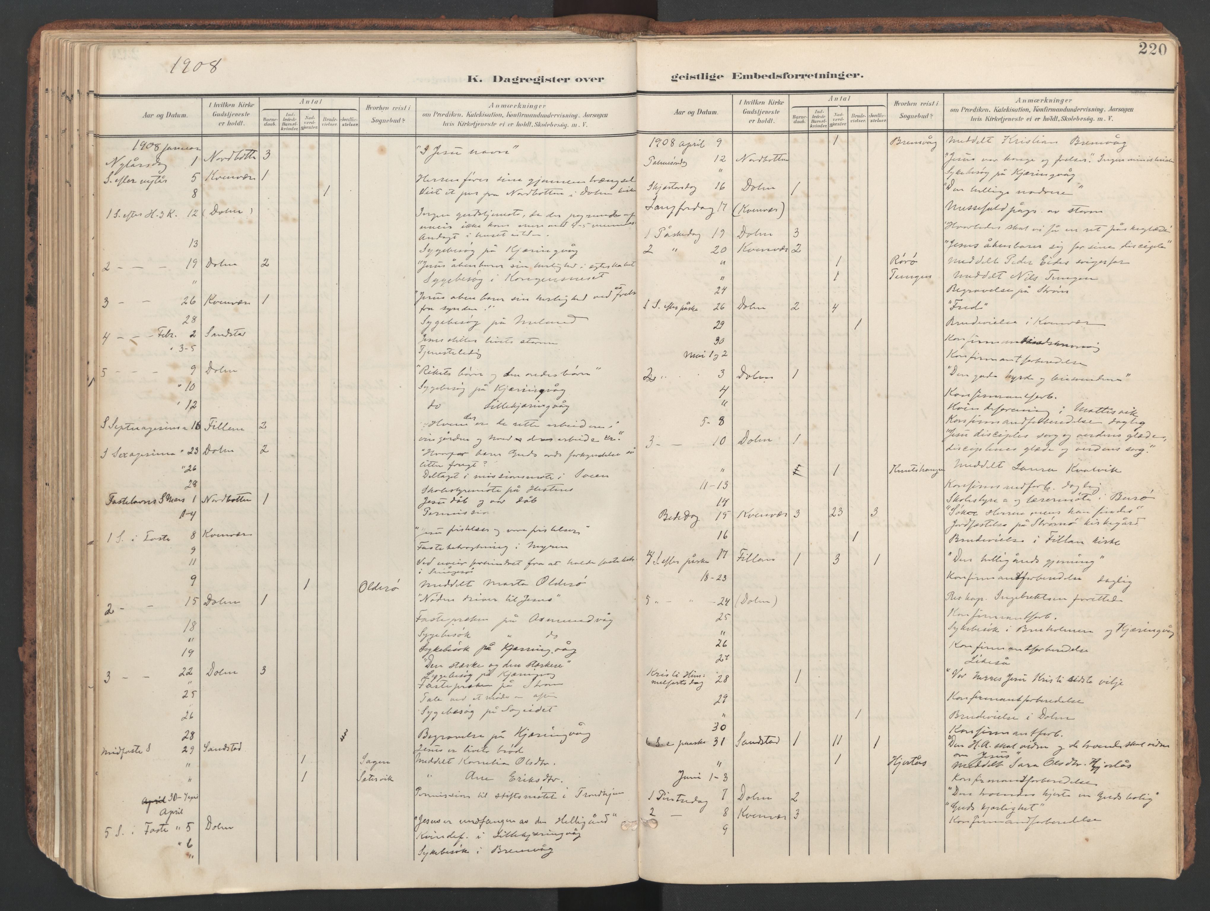 Ministerialprotokoller, klokkerbøker og fødselsregistre - Sør-Trøndelag, SAT/A-1456/634/L0537: Parish register (official) no. 634A13, 1896-1922, p. 220
