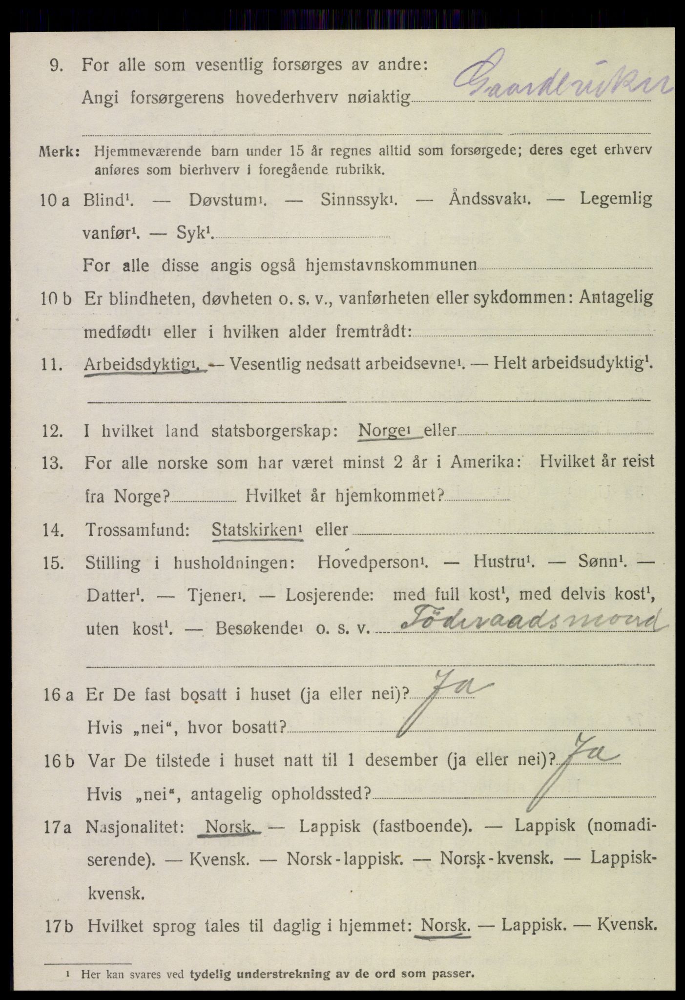 SAT, 1920 census for Stjørdal, 1920, p. 6013