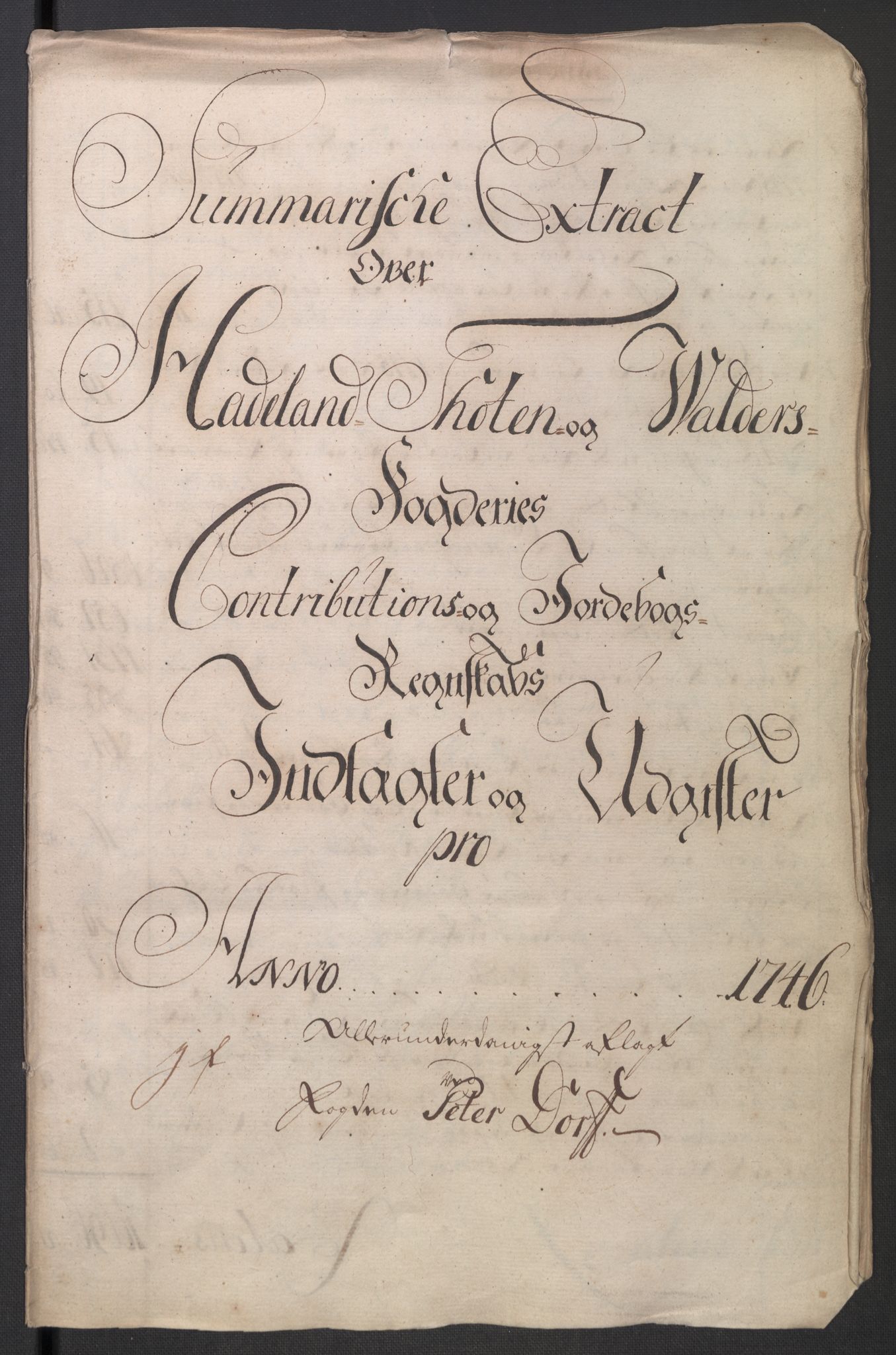 Rentekammeret inntil 1814, Reviderte regnskaper, Fogderegnskap, RA/EA-4092/R18/L1345: Fogderegnskap Hadeland, Toten og Valdres, 1745-1746, p. 365