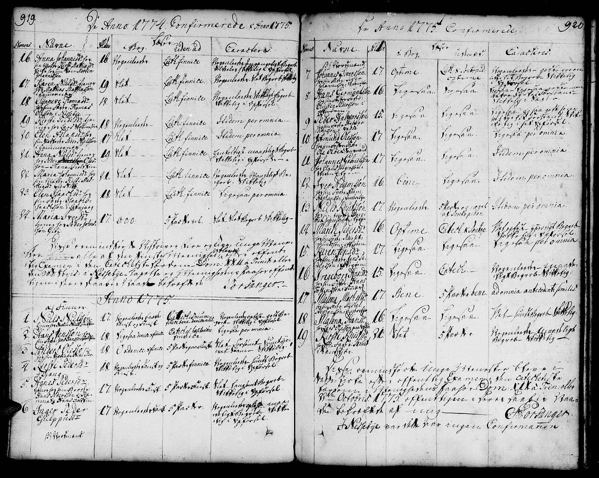 Vadsø sokneprestkontor, SATØ/S-1325/H/Ha/L0002kirke: Parish register (official) no. 2, 1764-1821, p. 919-920
