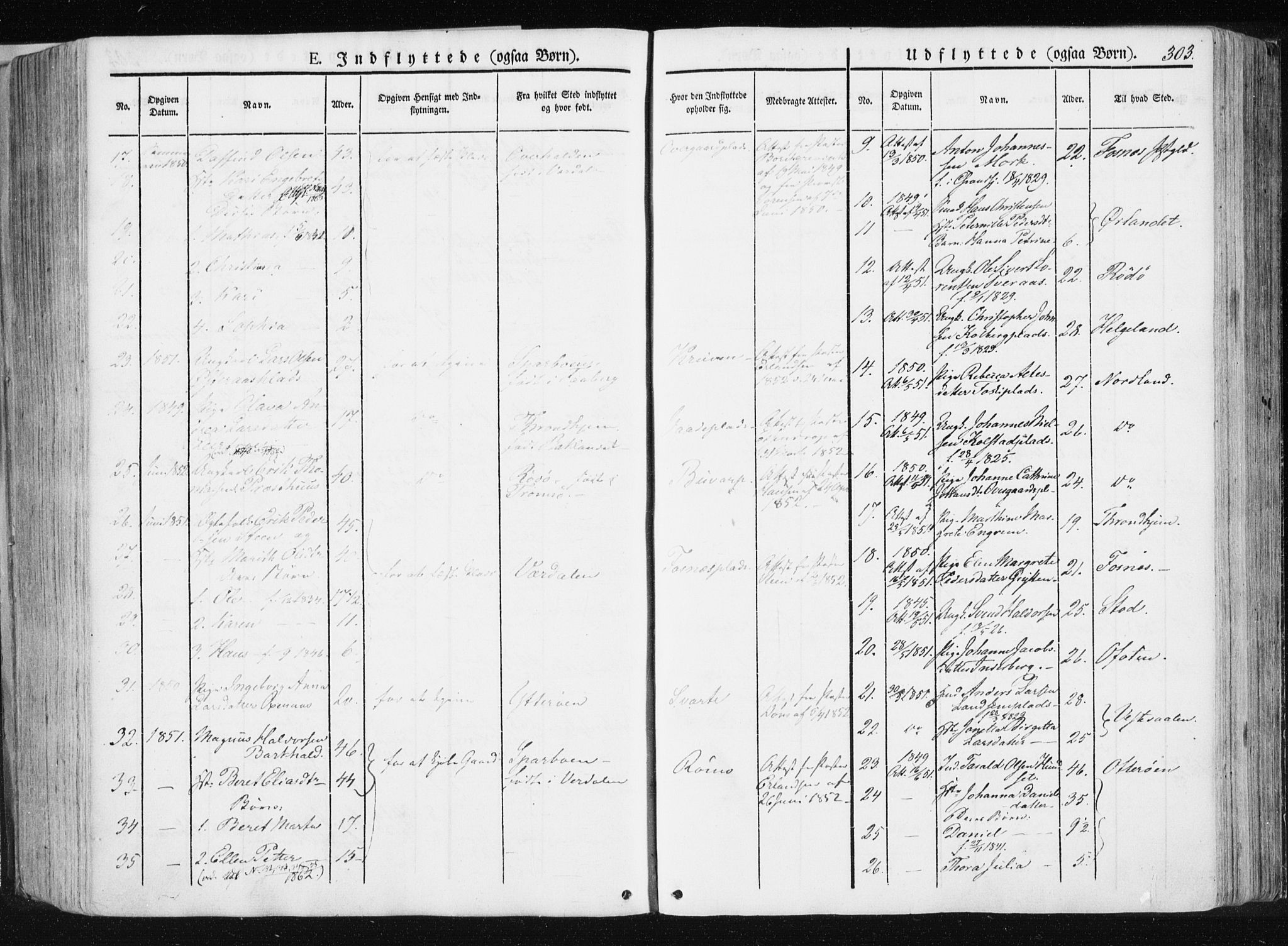 Ministerialprotokoller, klokkerbøker og fødselsregistre - Nord-Trøndelag, AV/SAT-A-1458/741/L0393: Parish register (official) no. 741A07, 1849-1863, p. 303