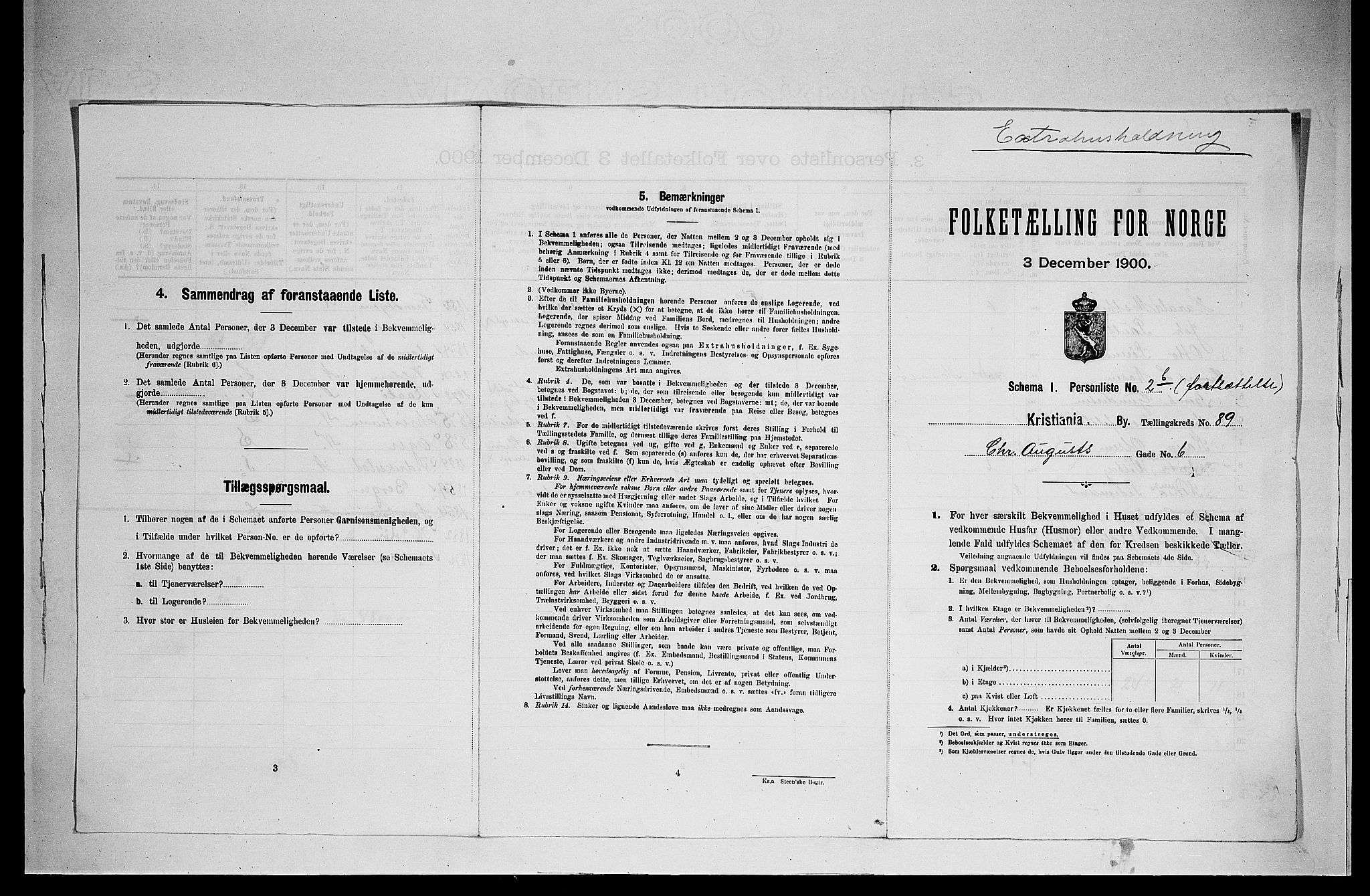 SAO, 1900 census for Kristiania, 1900, p. 11582