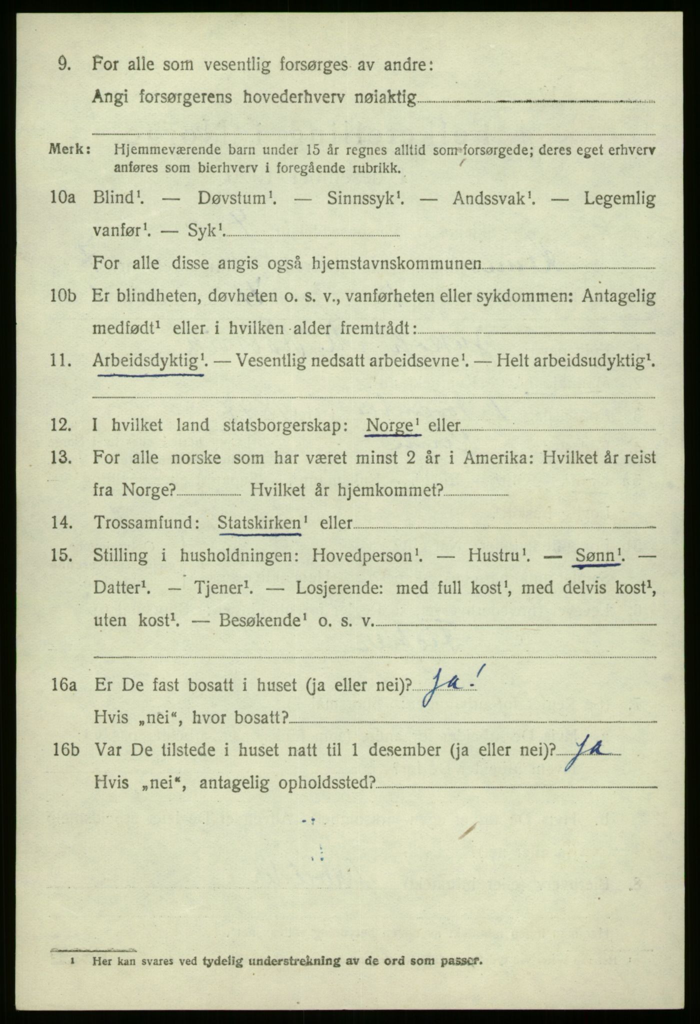 SAB, 1920 census for Kinn, 1920, p. 8712