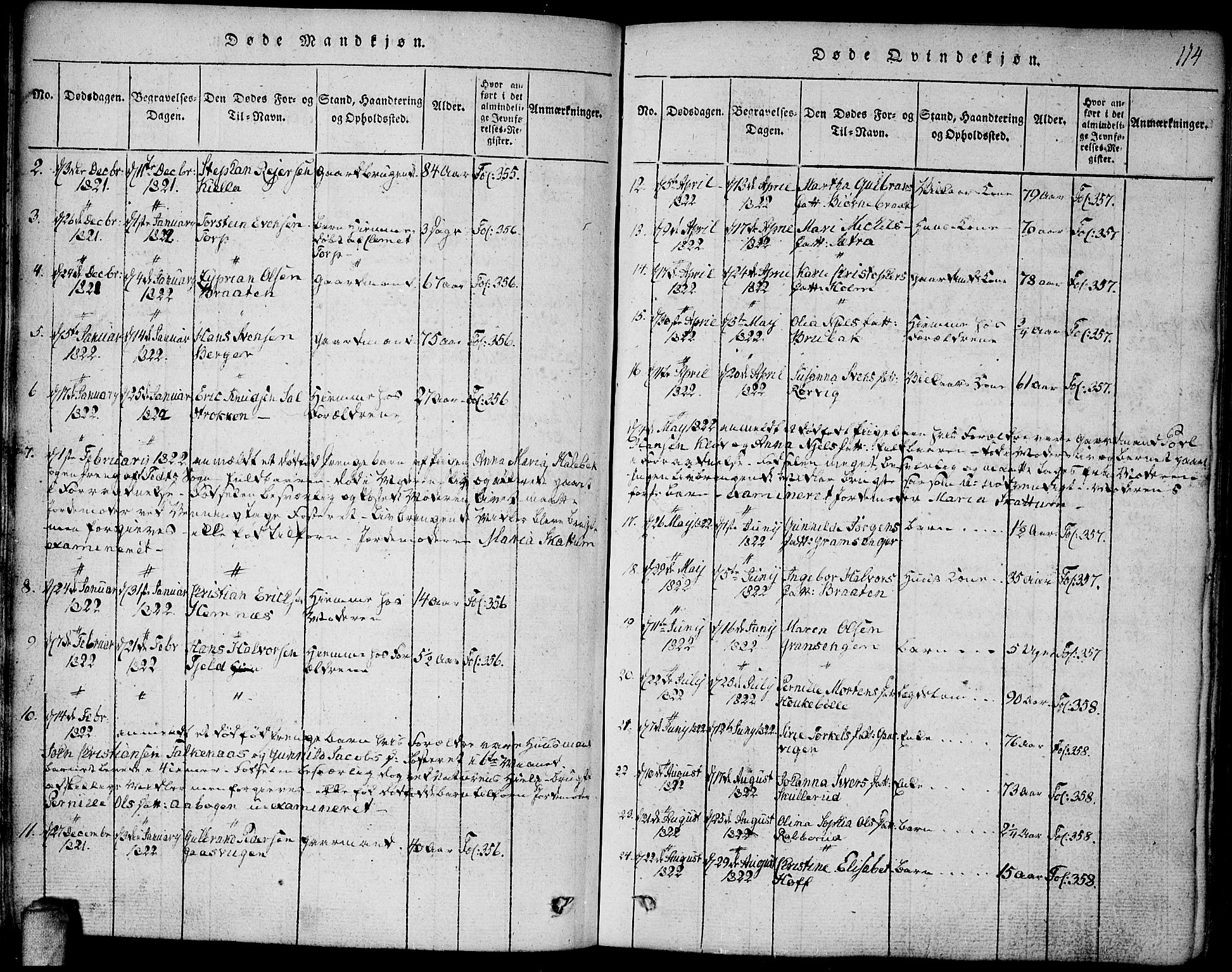 Høland prestekontor Kirkebøker, AV/SAO-A-10346a/F/Fa/L0007: Parish register (official) no. I 7, 1814-1827, p. 114