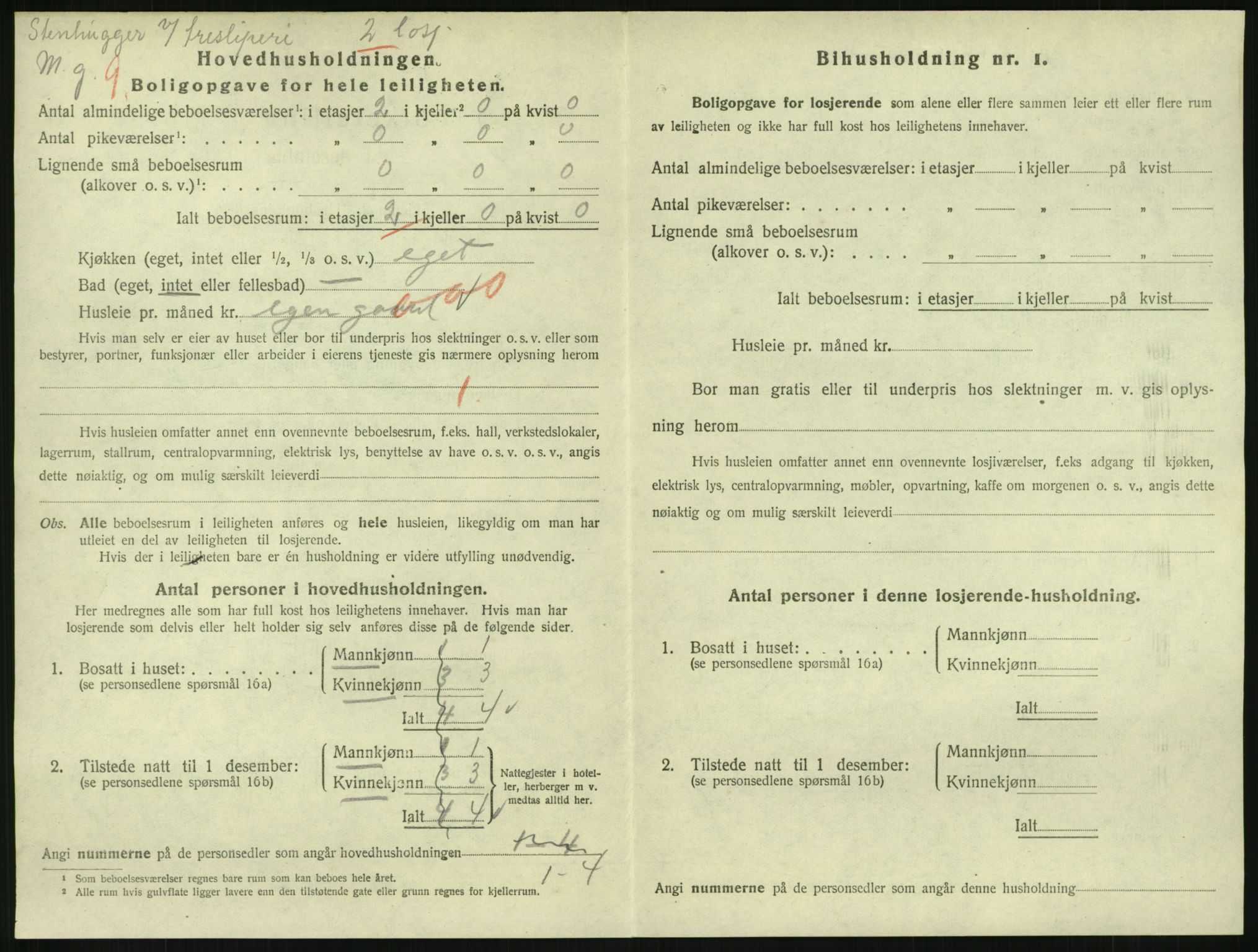 SAKO, 1920 census for Hønefoss, 1920, p. 2105