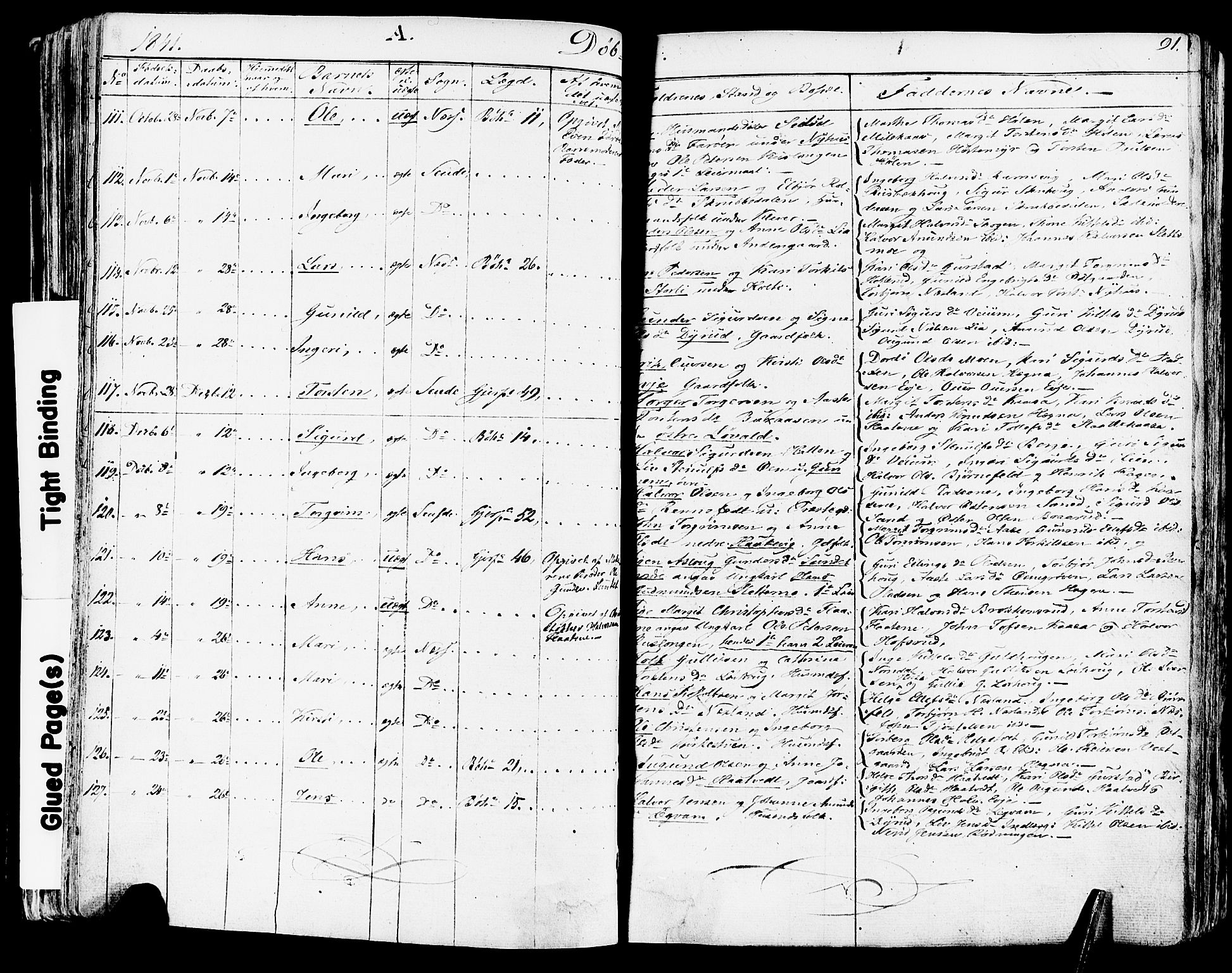 Sauherad kirkebøker, SAKO/A-298/F/Fa/L0006: Parish register (official) no. I 6, 1827-1850, p. 91
