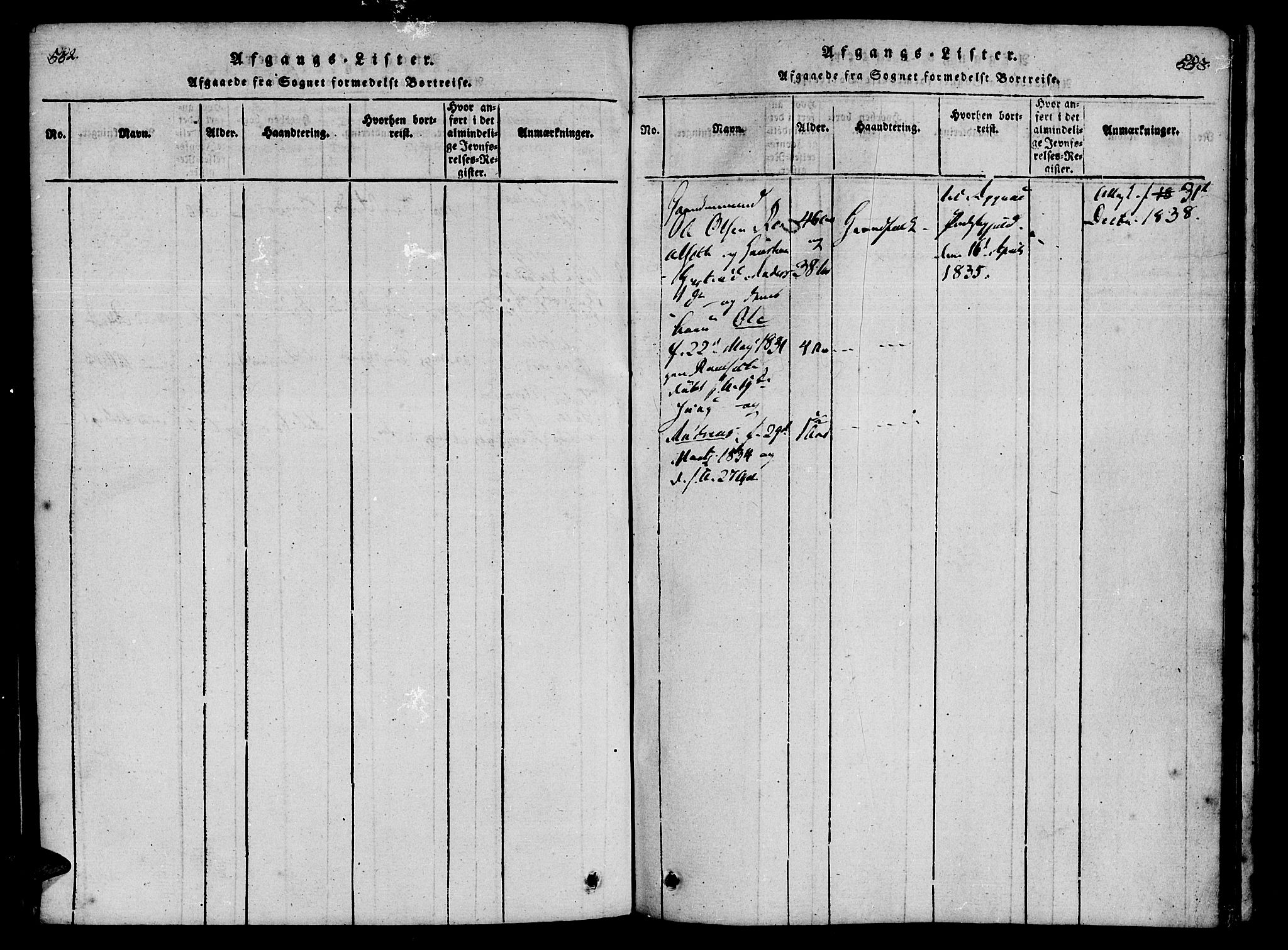 Ministerialprotokoller, klokkerbøker og fødselsregistre - Møre og Romsdal, SAT/A-1454/557/L0679: Parish register (official) no. 557A01, 1818-1843, p. 552-553