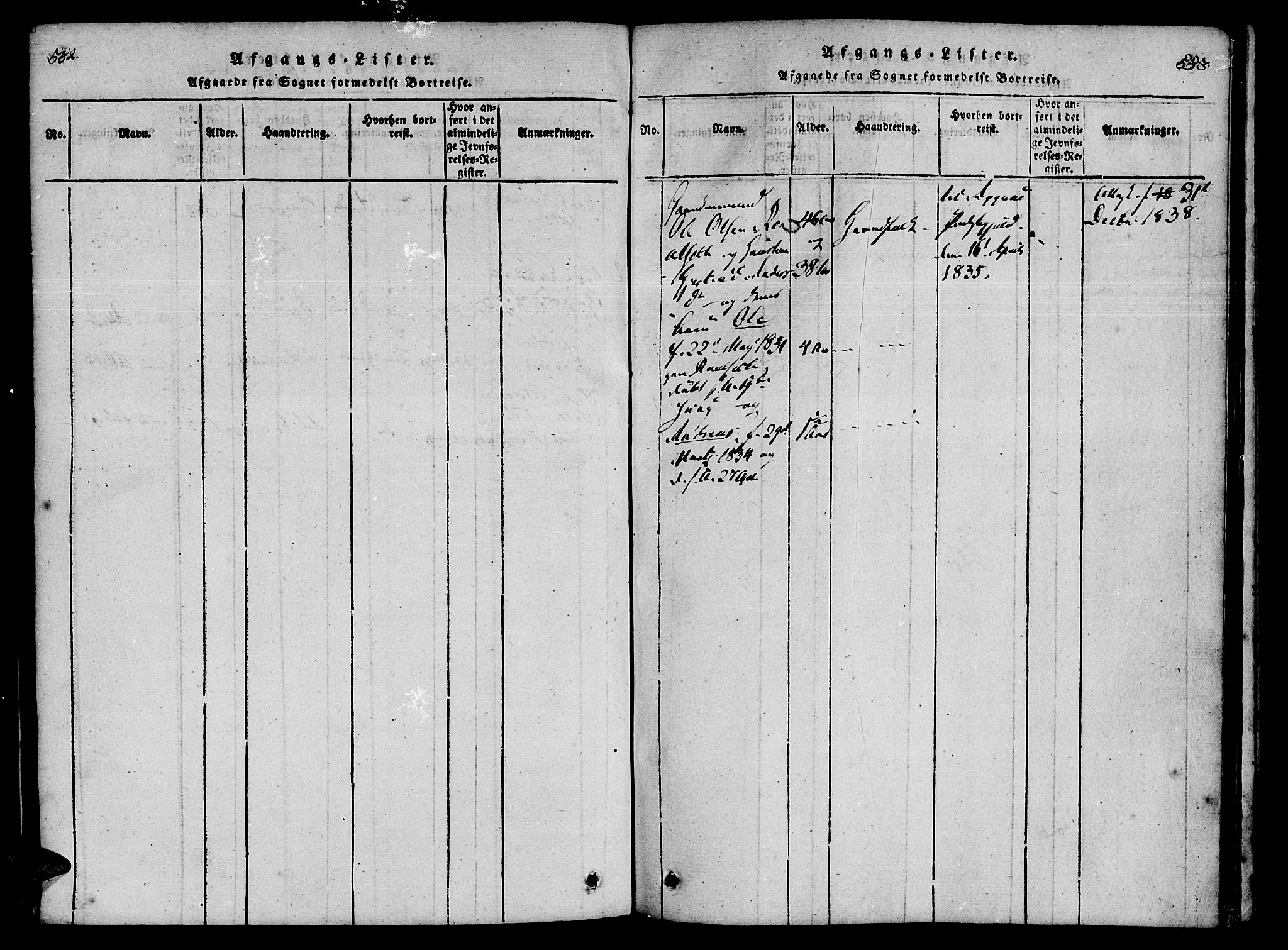 Ministerialprotokoller, klokkerbøker og fødselsregistre - Møre og Romsdal, AV/SAT-A-1454/557/L0679: Parish register (official) no. 557A01, 1818-1843, p. 552-553