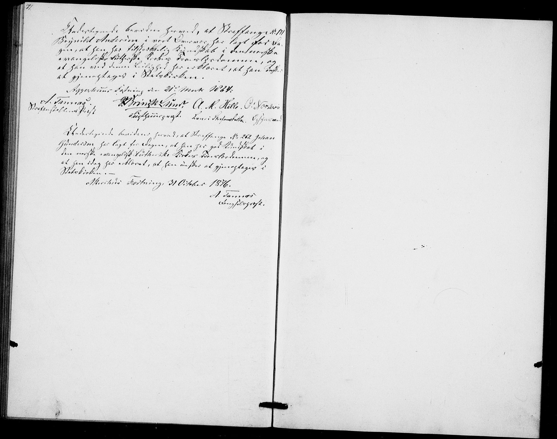 Akershus festnings slaveri Kirkebøker, SAO/A-10841/F/Fa/L0002: Parish register (official) no. 2, 1852-1883, p. 71