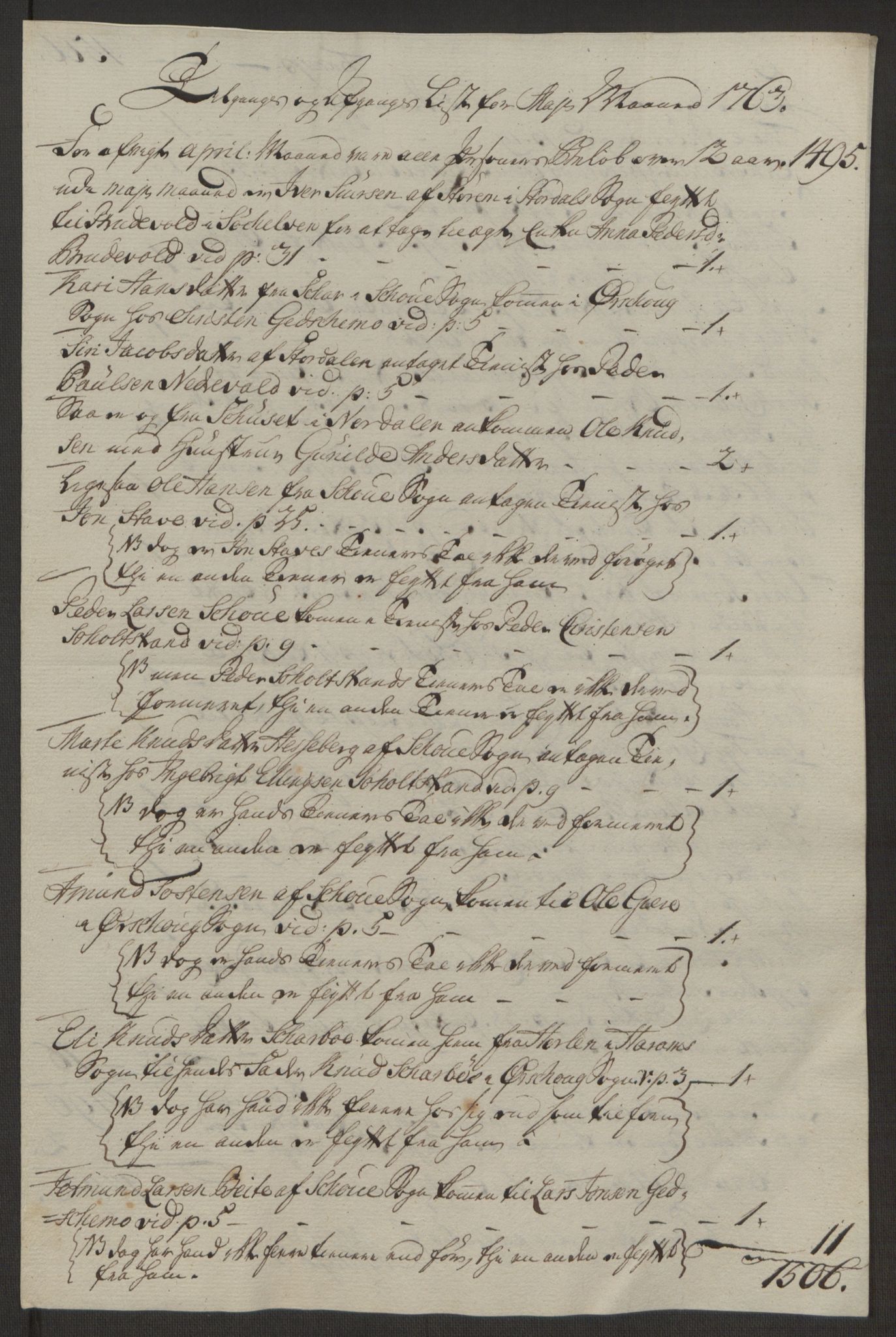 Rentekammeret inntil 1814, Realistisk ordnet avdeling, RA/EA-4070/Ol/L0019: [Gg 10]: Ekstraskatten, 23.09.1762. Sunnmøre, 1762-1763, p. 164