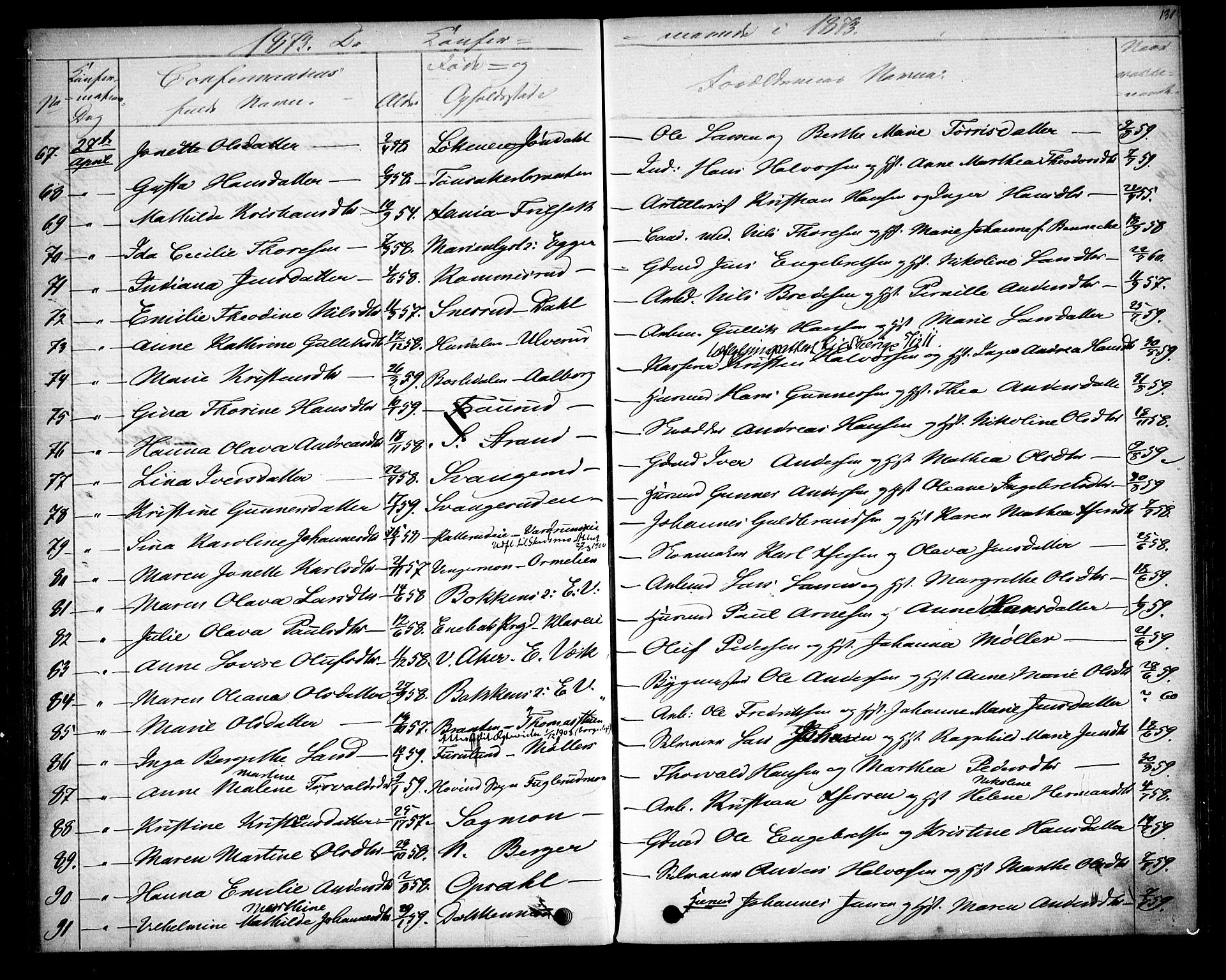 Eidsvoll prestekontor Kirkebøker, AV/SAO-A-10888/G/Ga/L0003: Parish register (copy) no. I 3, 1871-1877, p. 130
