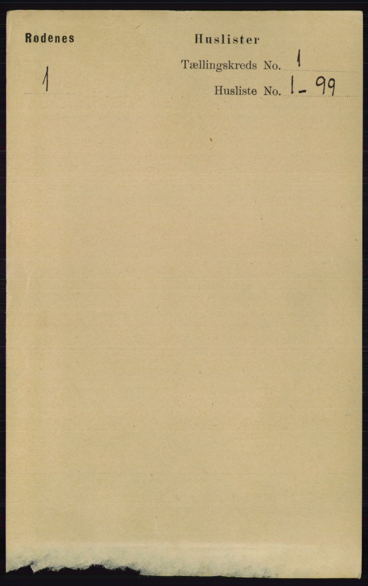 RA, 1891 census for 0120 Rødenes, 1891, p. 19