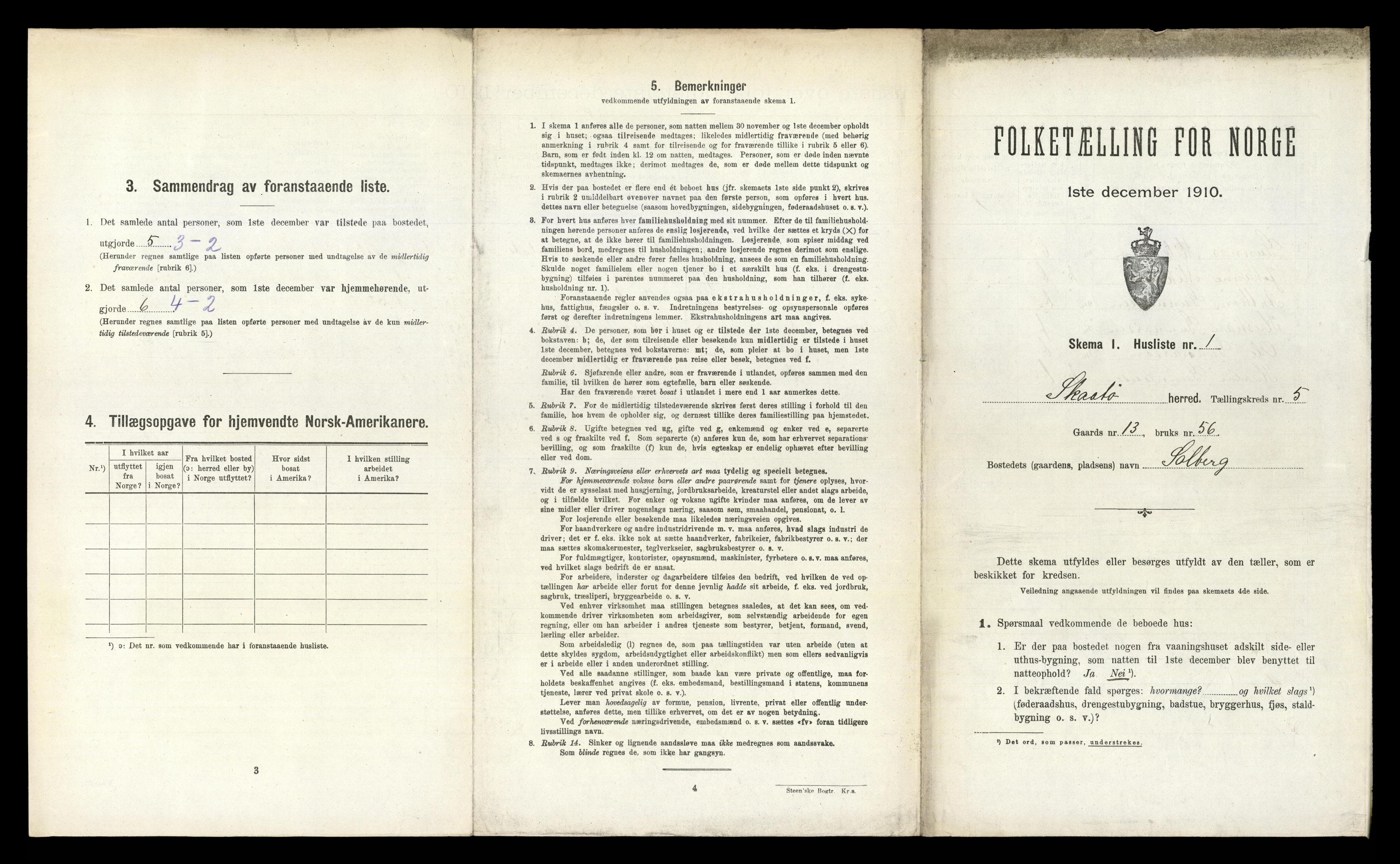 RA, 1910 census for Skåtøy, 1910, p. 495