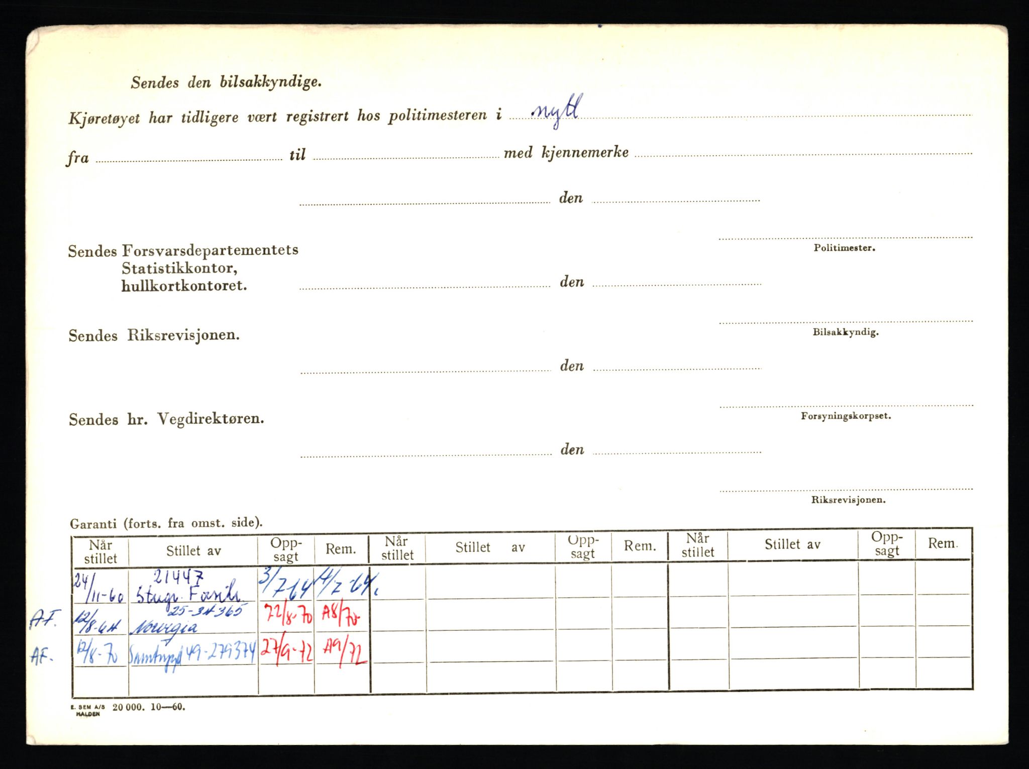 Stavanger trafikkstasjon, AV/SAST-A-101942/0/F/L0009: L-3000 - L-3349, 1930-1971, p. 168