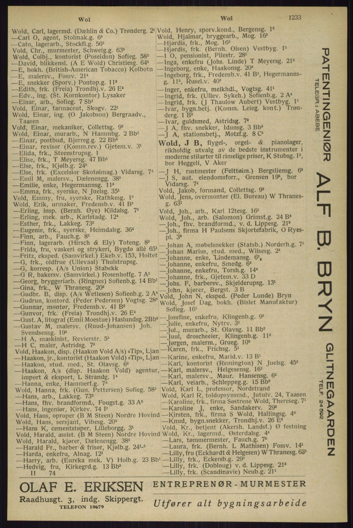 Kristiania/Oslo adressebok, PUBL/-, 1929, p. 1233
