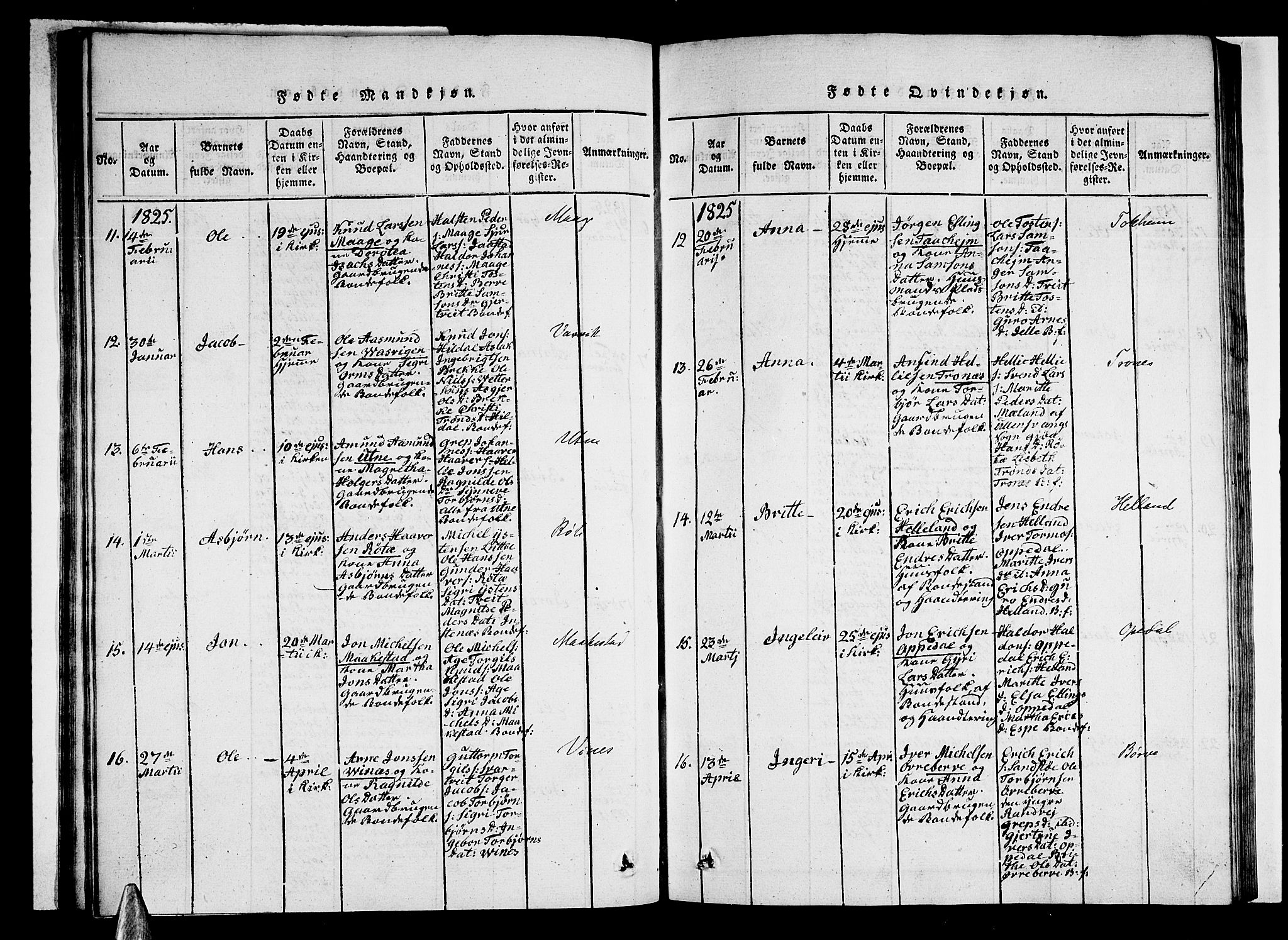 Ullensvang sokneprestembete, AV/SAB-A-78701/H/Haa: Parish register (official) no. A 9, 1819-1826