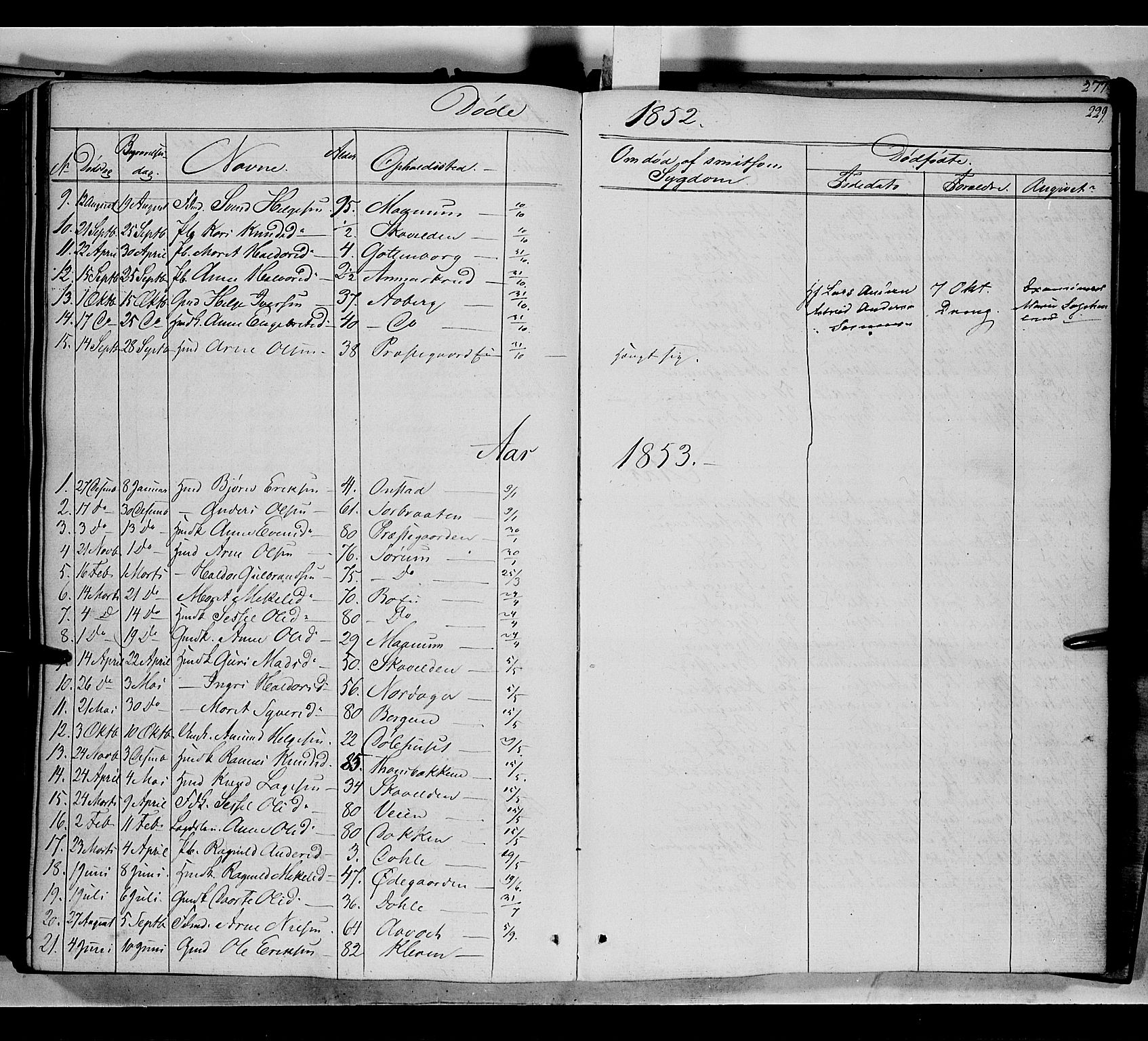 Nord-Aurdal prestekontor, SAH/PREST-132/H/Ha/Haa/L0004: Parish register (official) no. 4, 1842-1863, p. 229