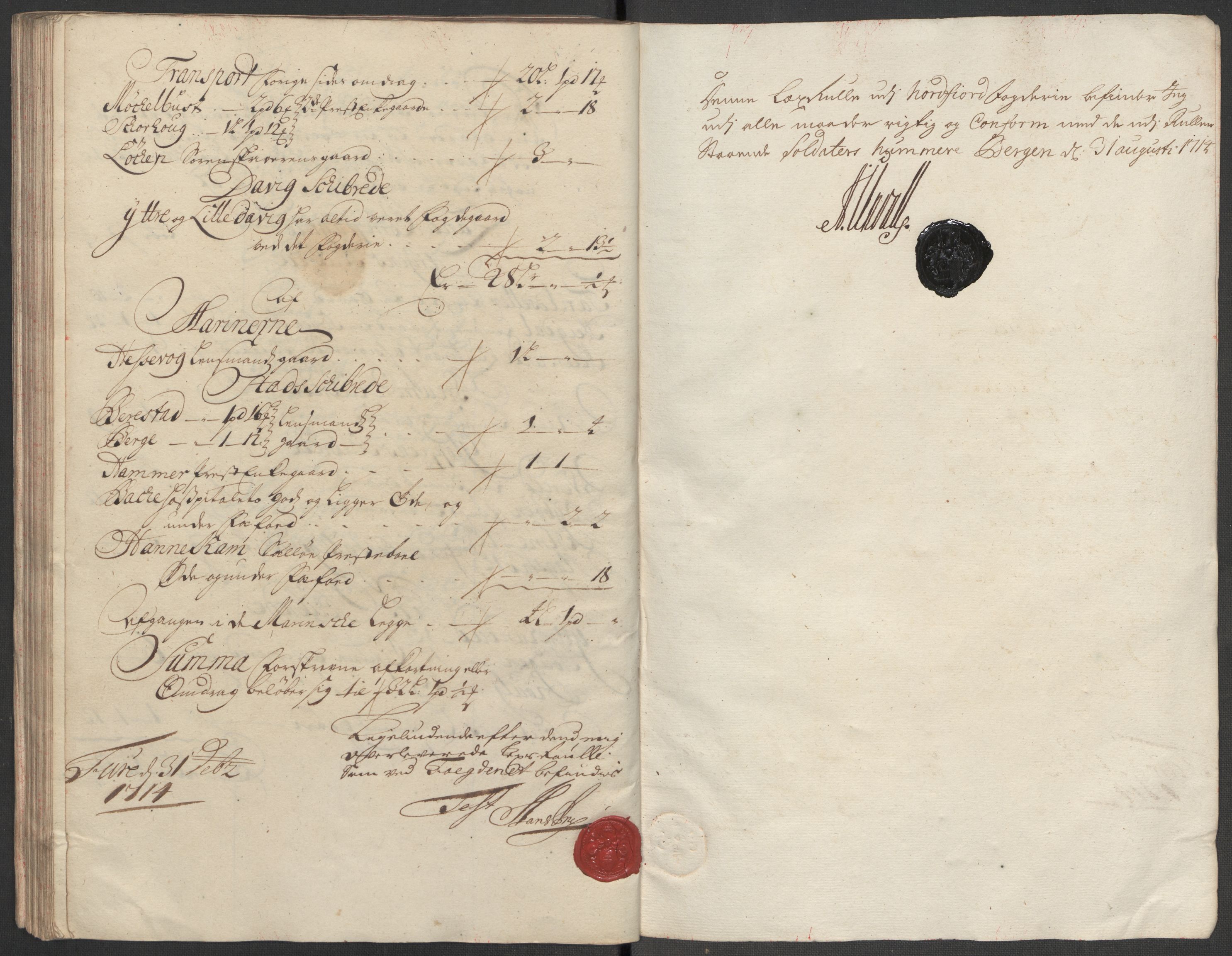 Rentekammeret inntil 1814, Reviderte regnskaper, Fogderegnskap, AV/RA-EA-4092/R53/L3437: Fogderegnskap Sunn- og Nordfjord, 1713, p. 224