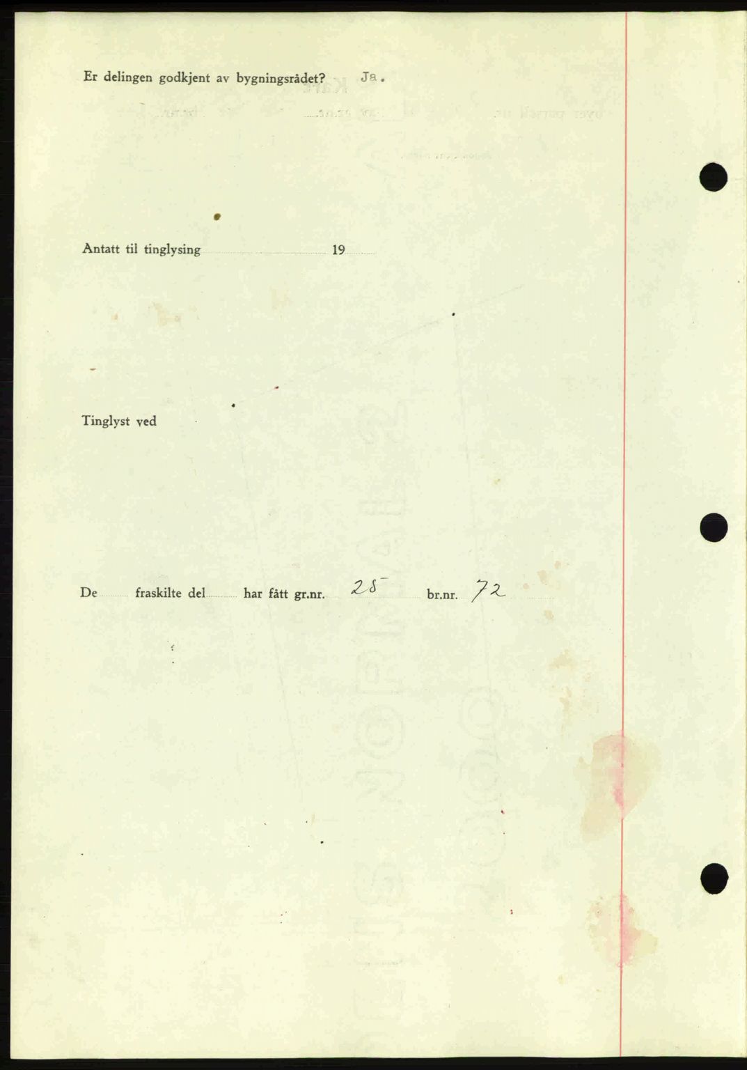 Romsdal sorenskriveri, AV/SAT-A-4149/1/2/2C: Mortgage book no. A10, 1941-1941, Diary no: : 1011/1941