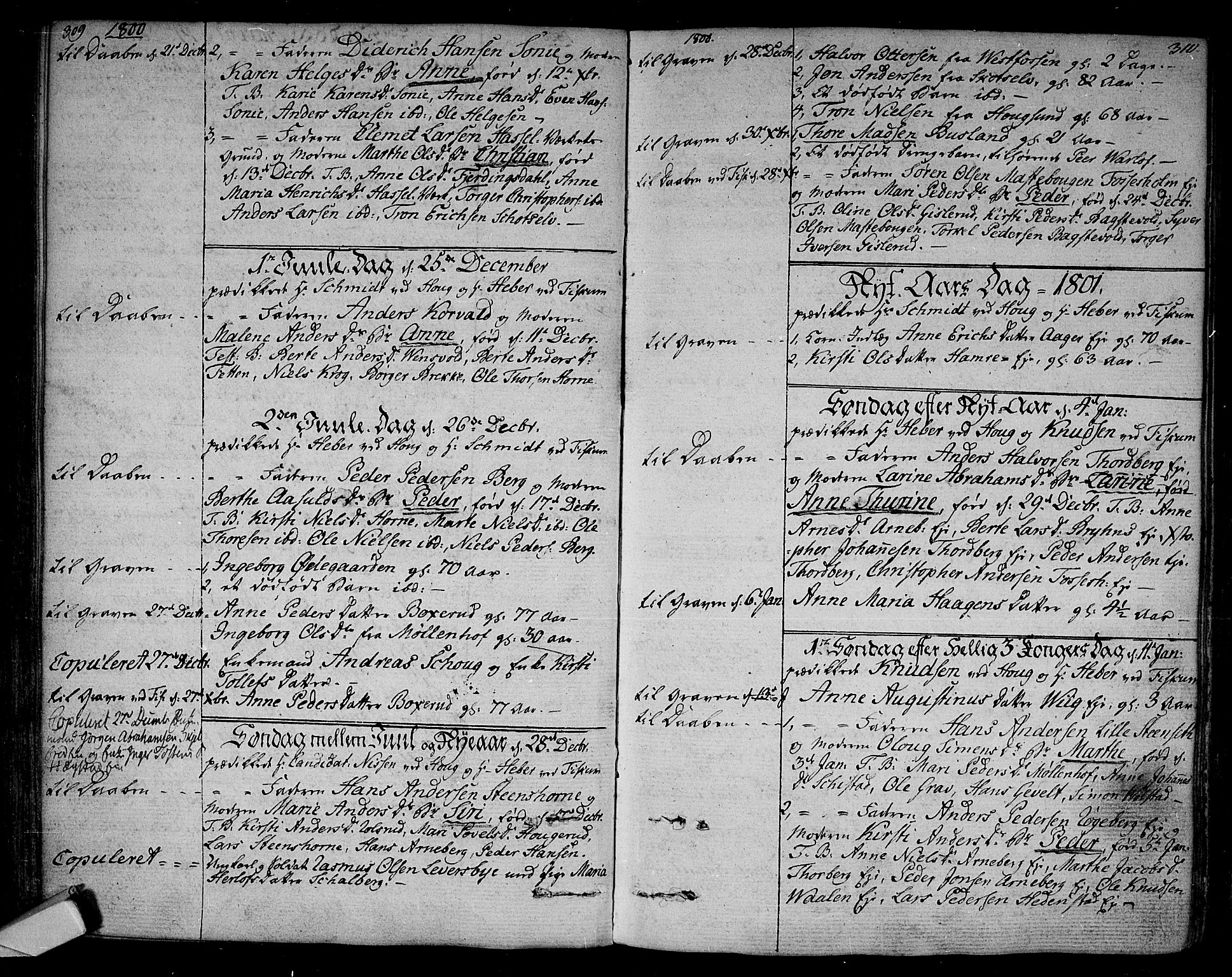 Eiker kirkebøker, SAKO/A-4/F/Fa/L0009: Parish register (official) no. I 9, 1789-1806, p. 309-310