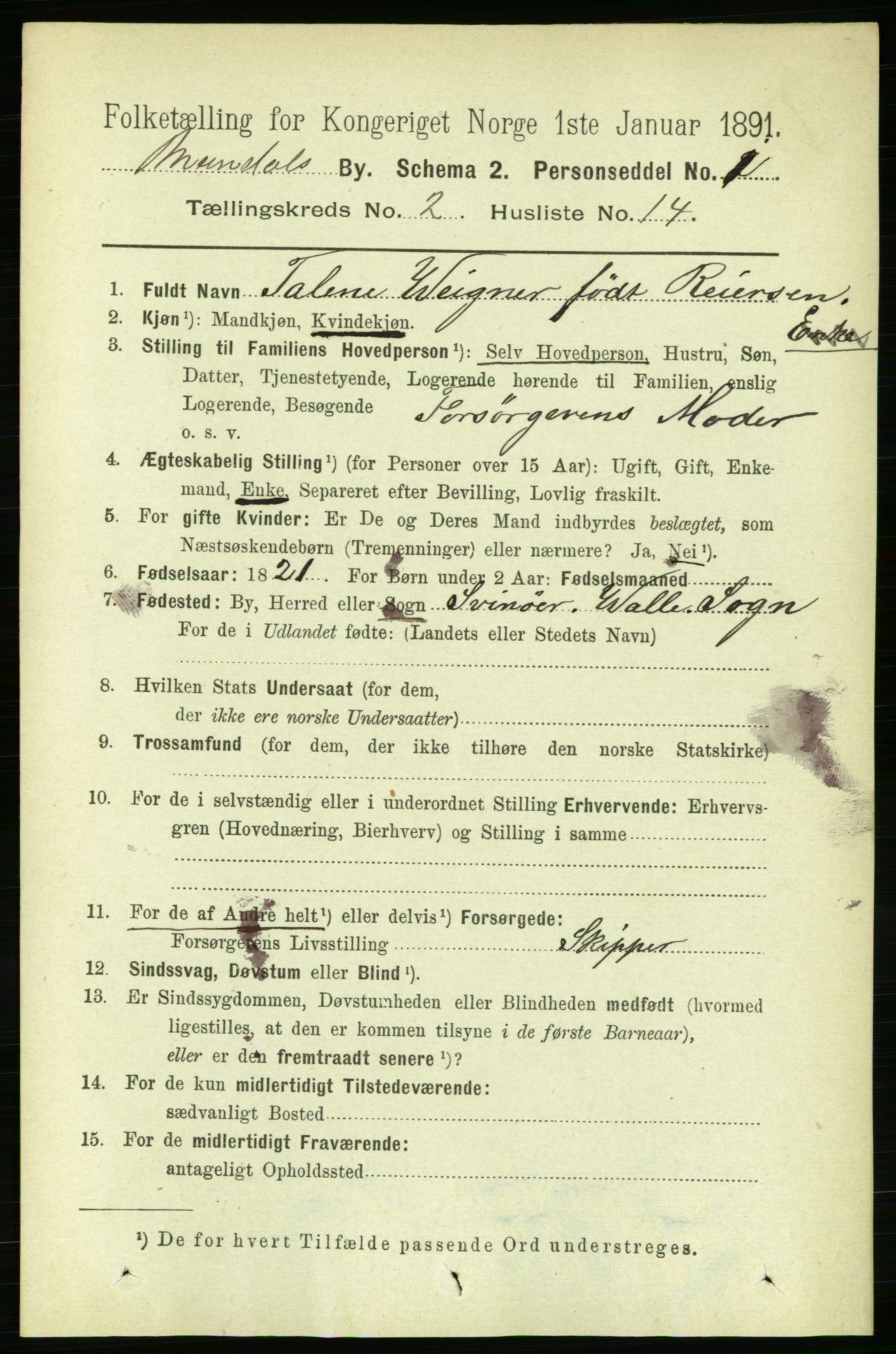 RA, 1891 census for 1002 Mandal, 1891, p. 1560