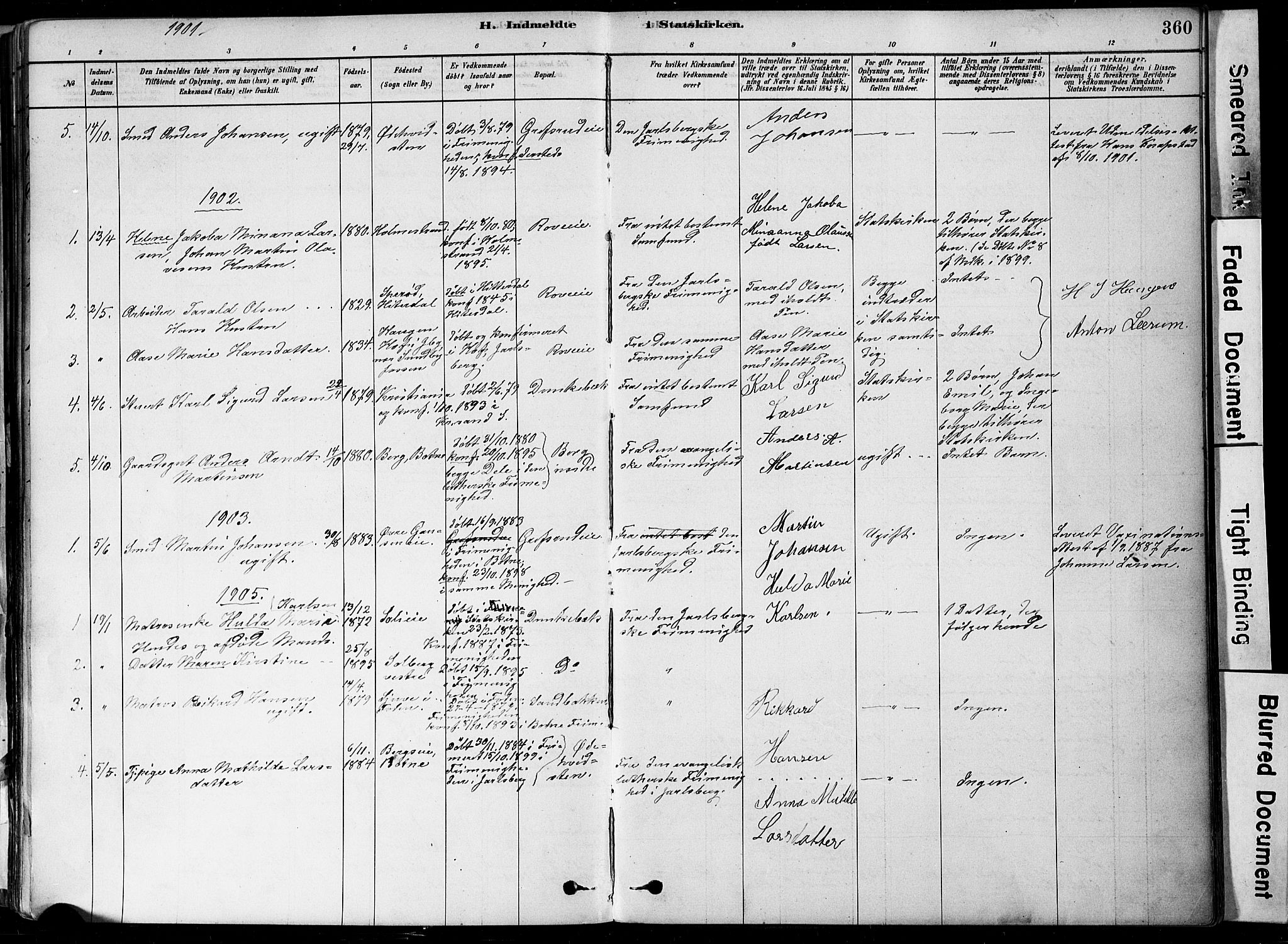 Botne kirkebøker, SAKO/A-340/F/Fa/L0007: Parish register (official) no. I 7, 1878-1910, p. 360
