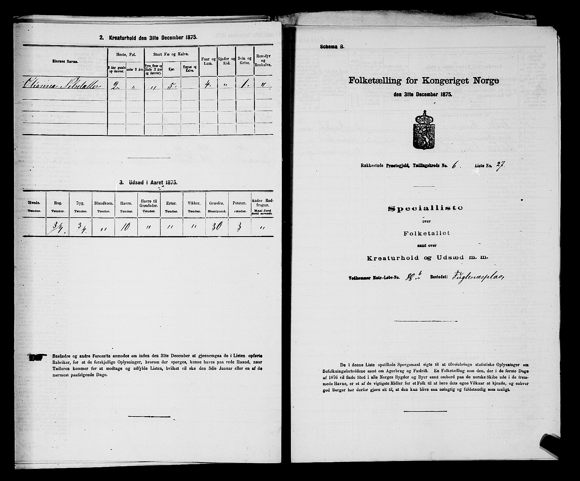 RA, 1875 census for 0128P Rakkestad, 1875, p. 732