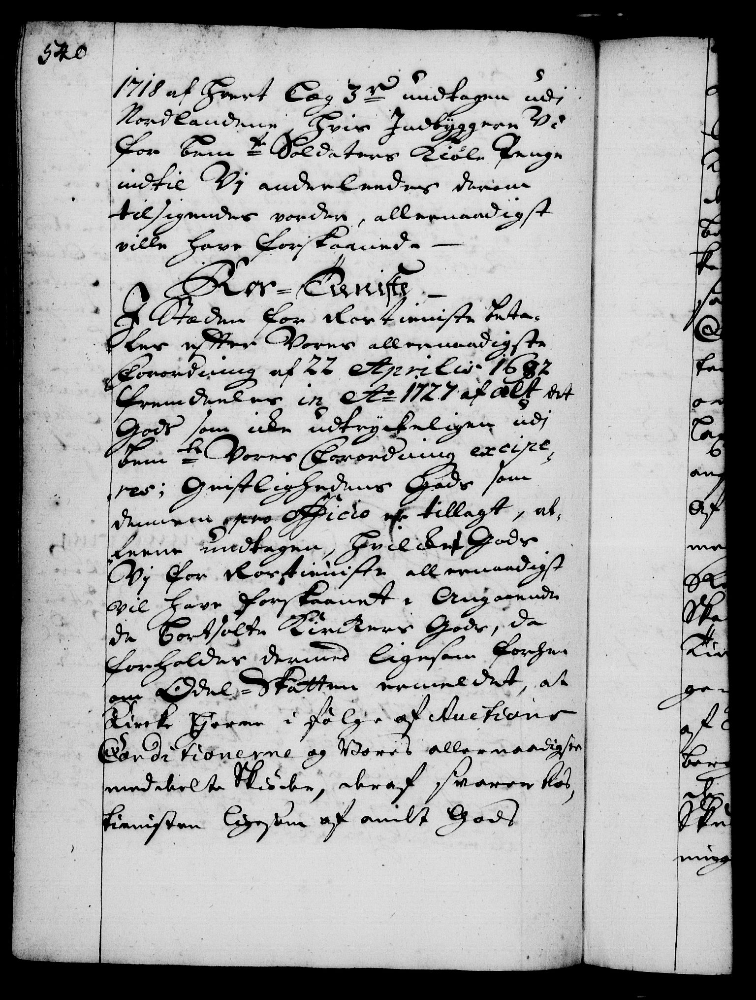 Rentekammeret, Kammerkanselliet, AV/RA-EA-3111/G/Gg/Gga/L0002: Norsk ekspedisjonsprotokoll med register (merket RK 53.2), 1723-1727, p. 540