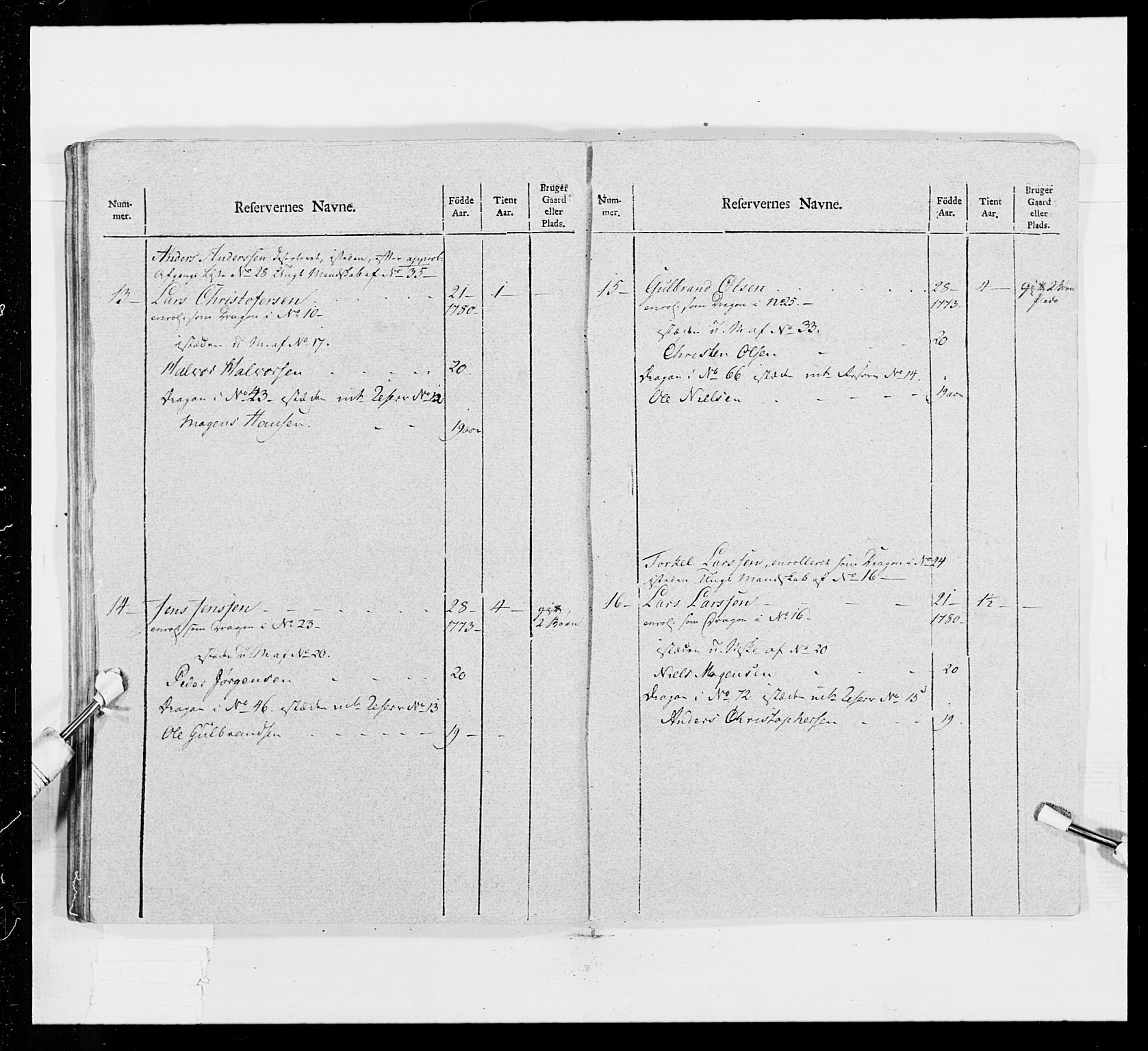 Generalitets- og kommissariatskollegiet, Det kongelige norske kommissariatskollegium, AV/RA-EA-5420/E/Eh/L0016: Opplandske dragonregiment, 1789-1801, p. 520