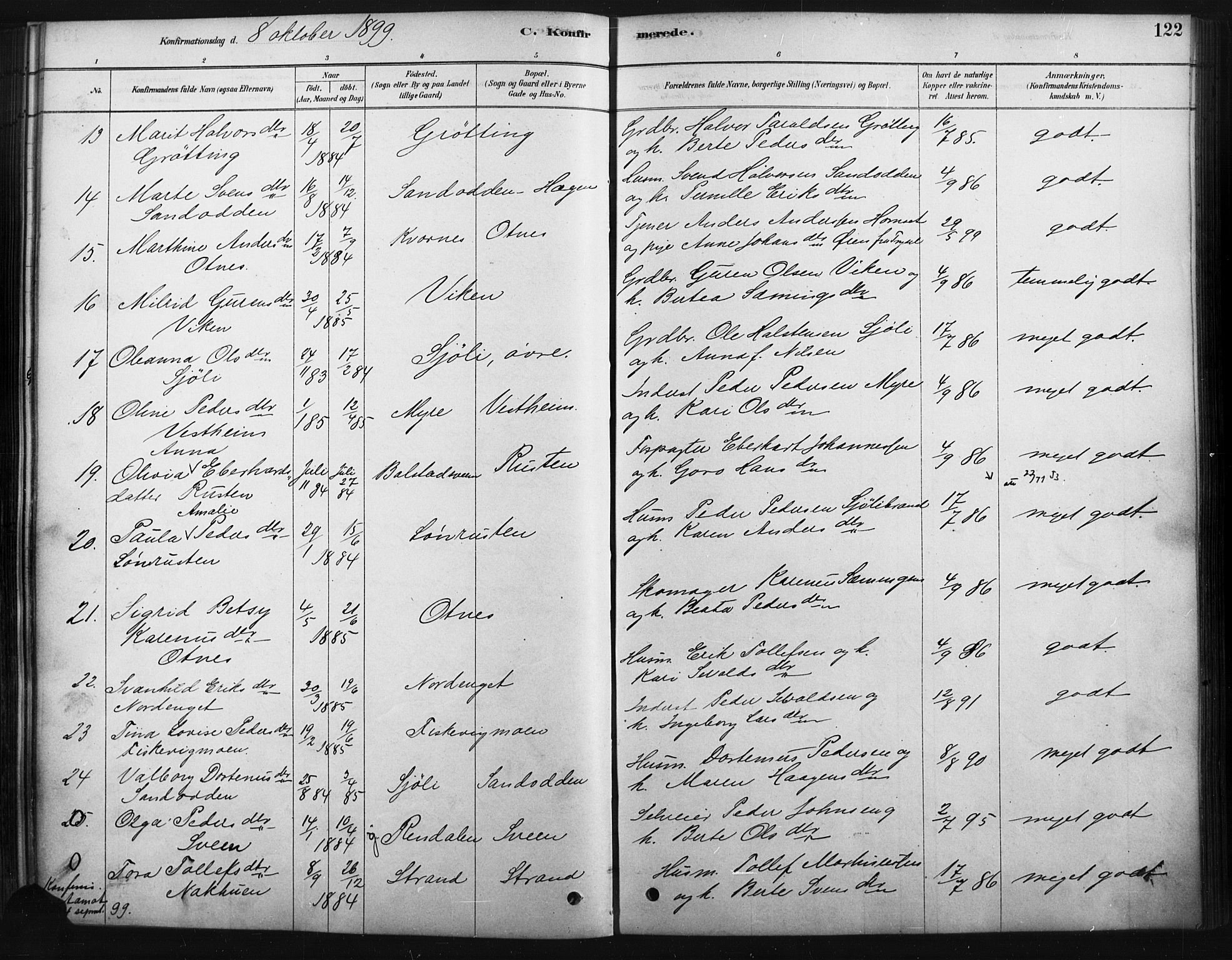 Rendalen prestekontor, AV/SAH-PREST-054/H/Ha/Haa/L0010: Parish register (official) no. 10, 1878-1901, p. 122