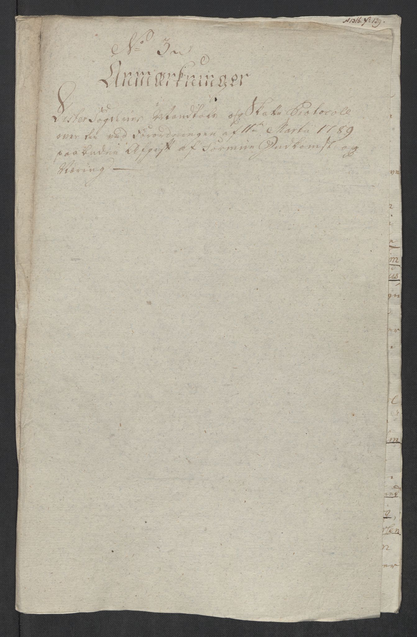 Rentekammeret inntil 1814, Reviderte regnskaper, Mindre regnskaper, RA/EA-4068/Rf/Rfe/L0023: Mandal fogderi, 1789, p. 24