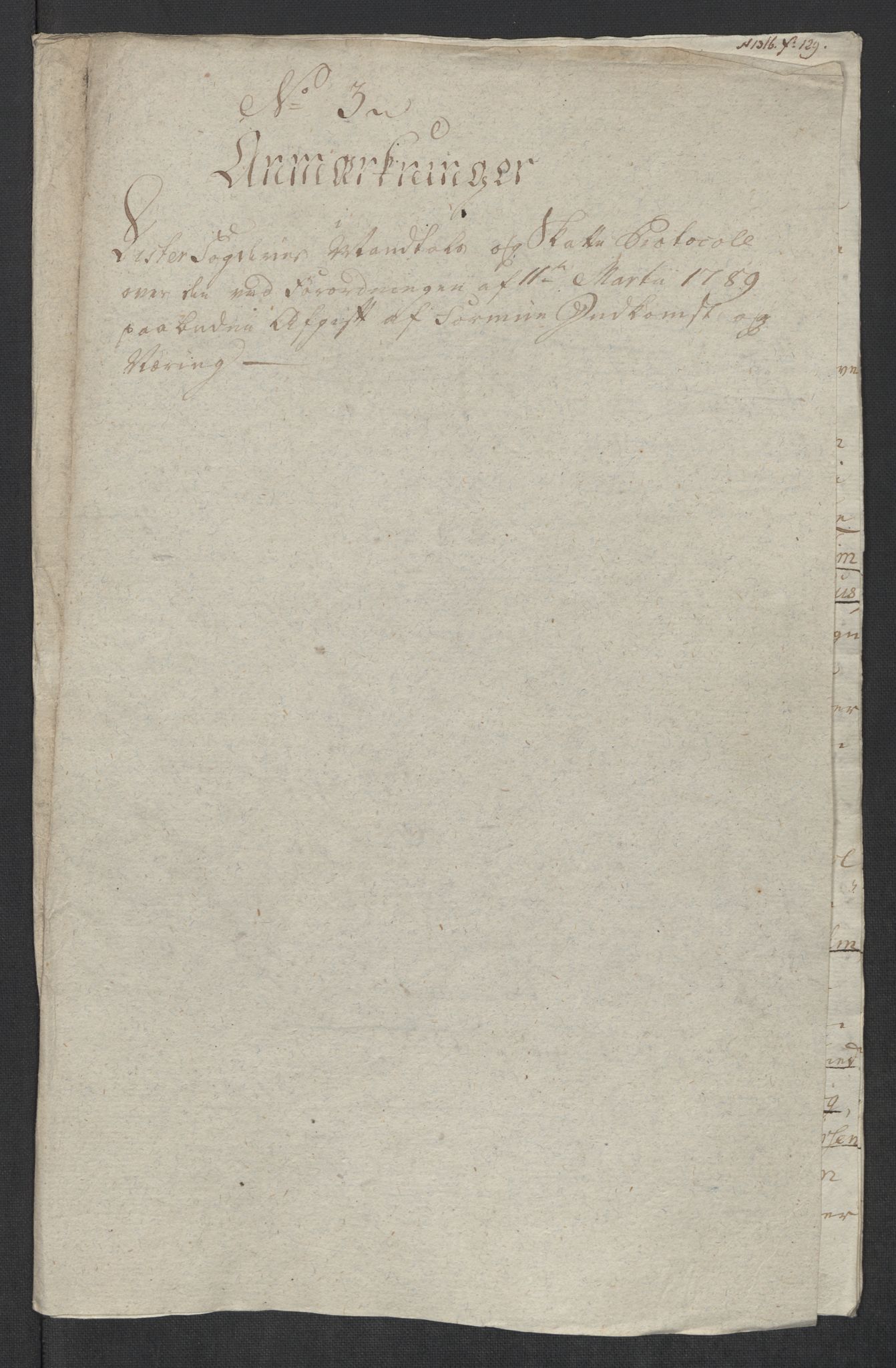 Rentekammeret inntil 1814, Reviderte regnskaper, Mindre regnskaper, AV/RA-EA-4068/Rf/Rfe/L0023: Mandal fogderi, 1789, p. 24