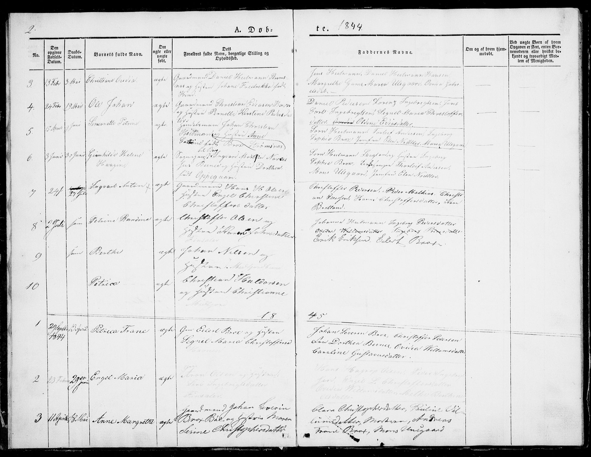 Berg sokneprestkontor, SATØ/S-1318/G/Ga/Gab/L0001klokker: Parish register (copy) no. 1, 1843-1851, p. 2