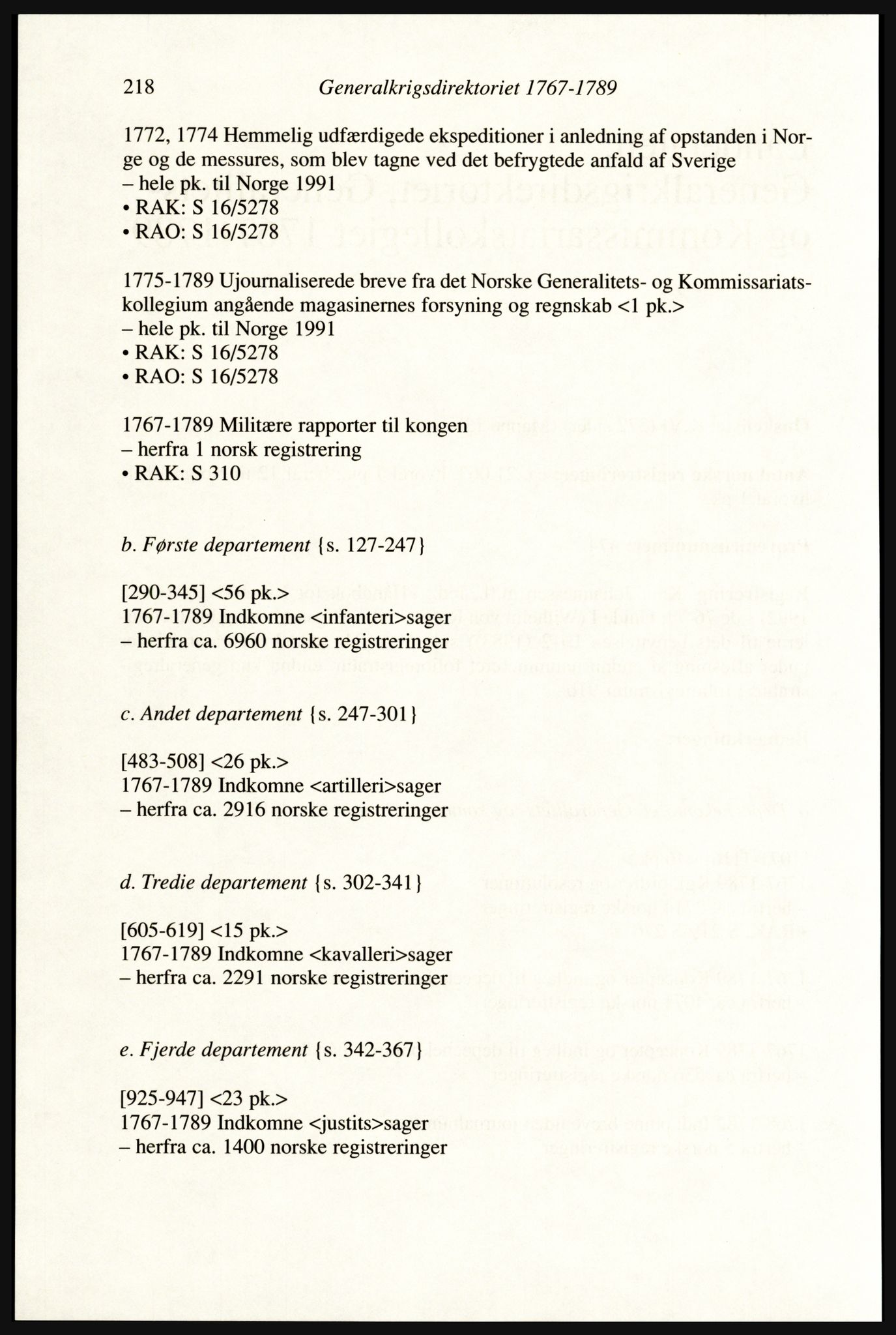 Publikasjoner utgitt av Arkivverket, PUBL/PUBL-001/A/0002: Erik Gøbel: NOREG, Tværregistratur over norgesrelevant materiale i Rigsarkivet i København (2000), 2000, p. 220