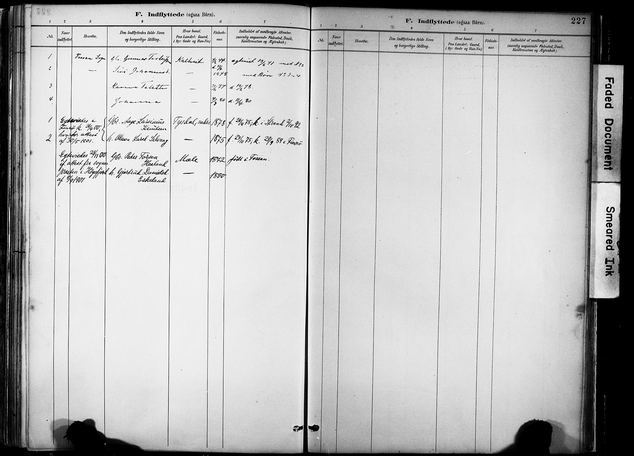 Hjelmeland sokneprestkontor, AV/SAST-A-101843/02/A/L0001: Parish register (official) no. A 16, 1887-1926, p. 227