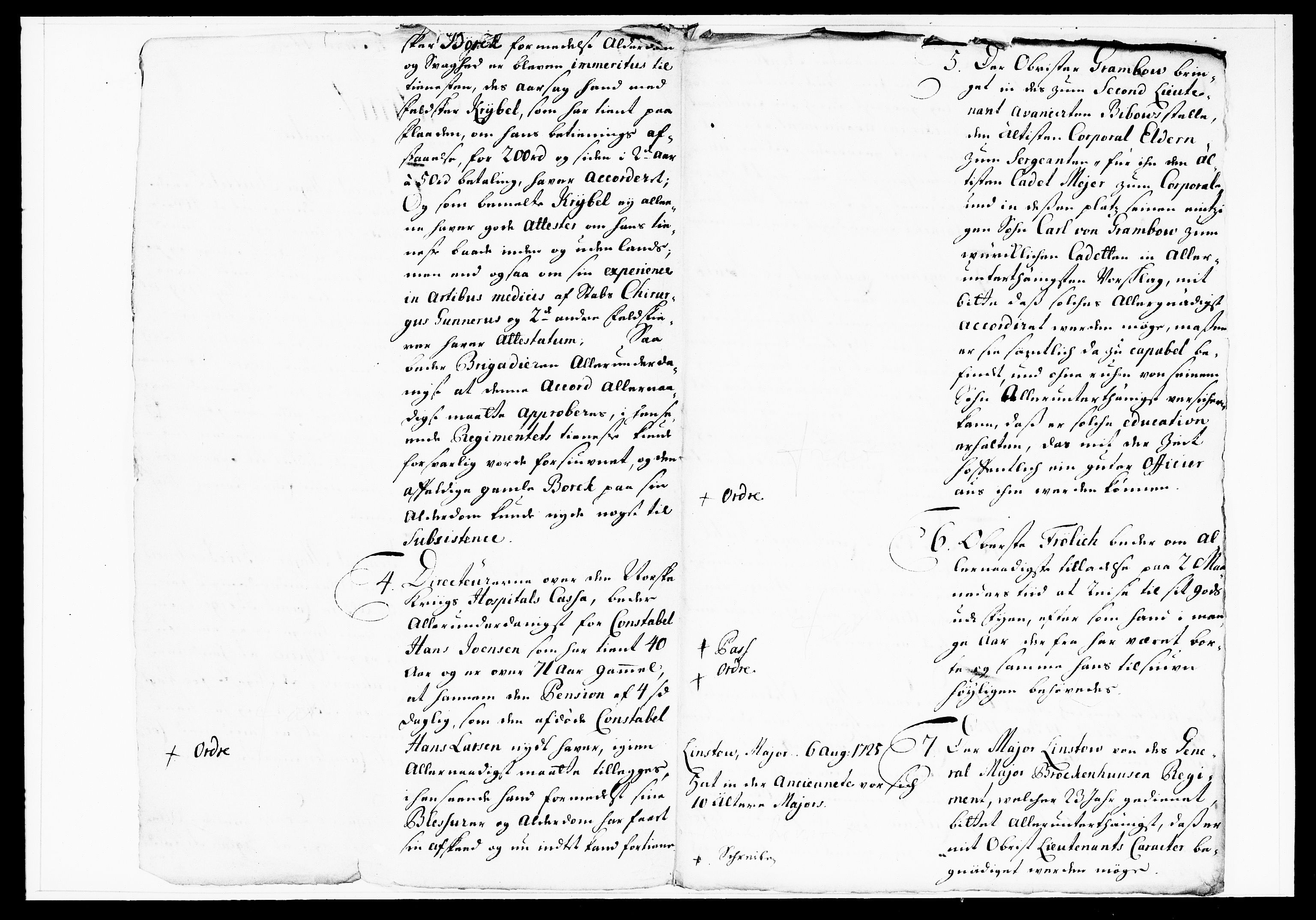 Krigskollegiet, Krigskancelliet, DRA/A-0006/-/1103-1107: Refererede sager, 1732, p. 150