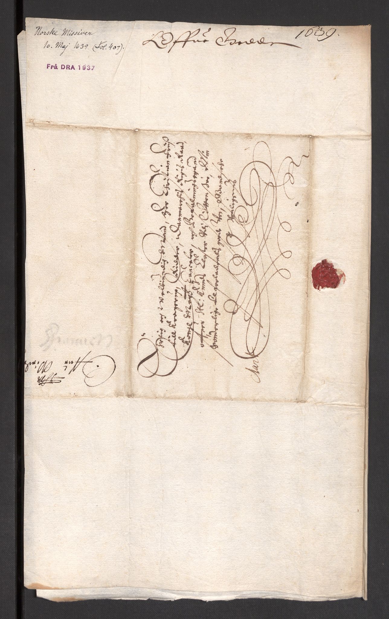 Danske Kanselli 1572-1799, AV/RA-EA-3023/F/Fc/Fcc/Fcca/L0009: Norske innlegg 1572-1799, 1638-1640, p. 175