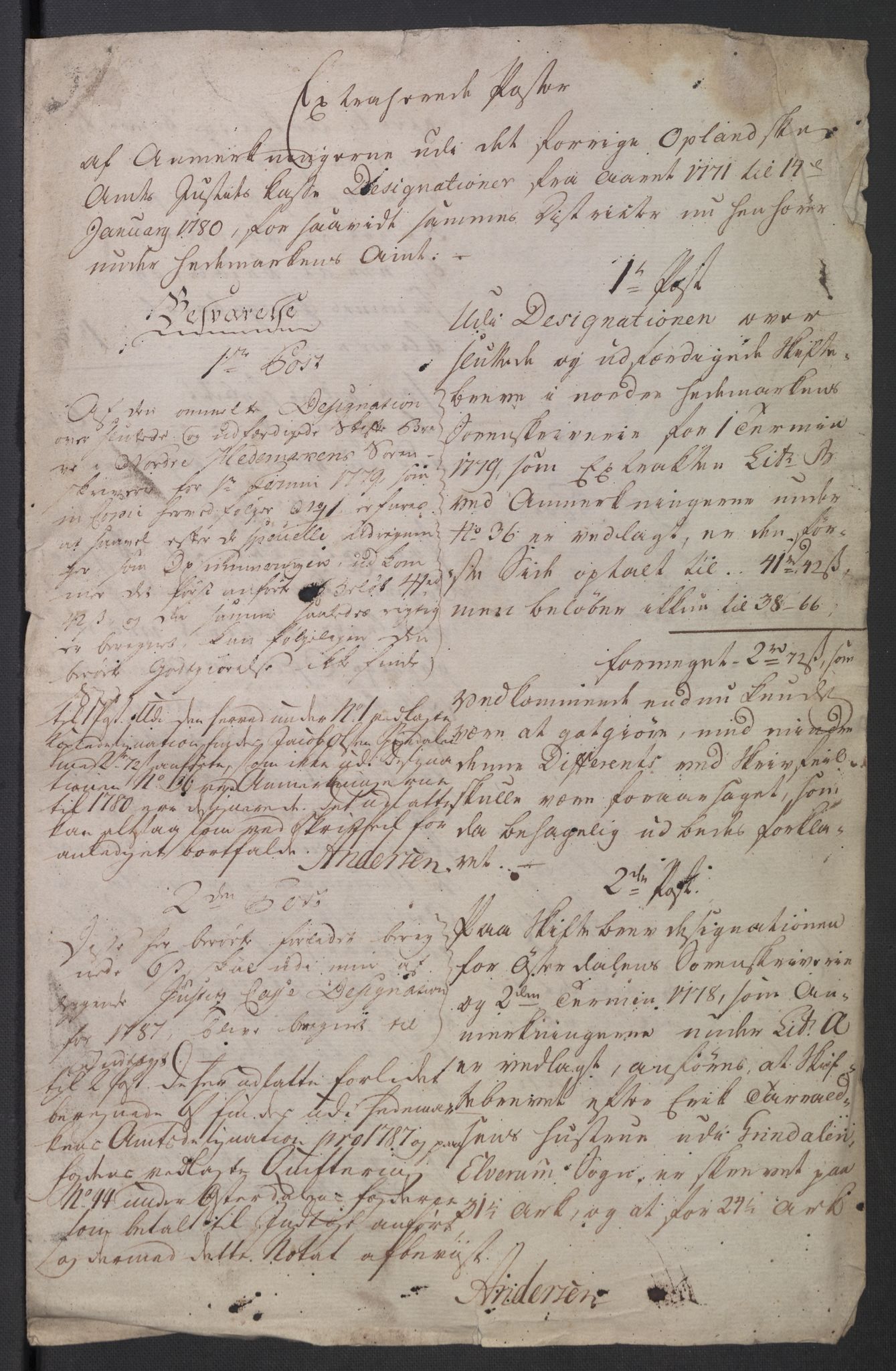 Rentekammeret inntil 1814, Reviderte regnskaper, Mindre regnskaper, RA/EA-4068/Rb/L0014: Opplands amt, 1771-1779, p. 765
