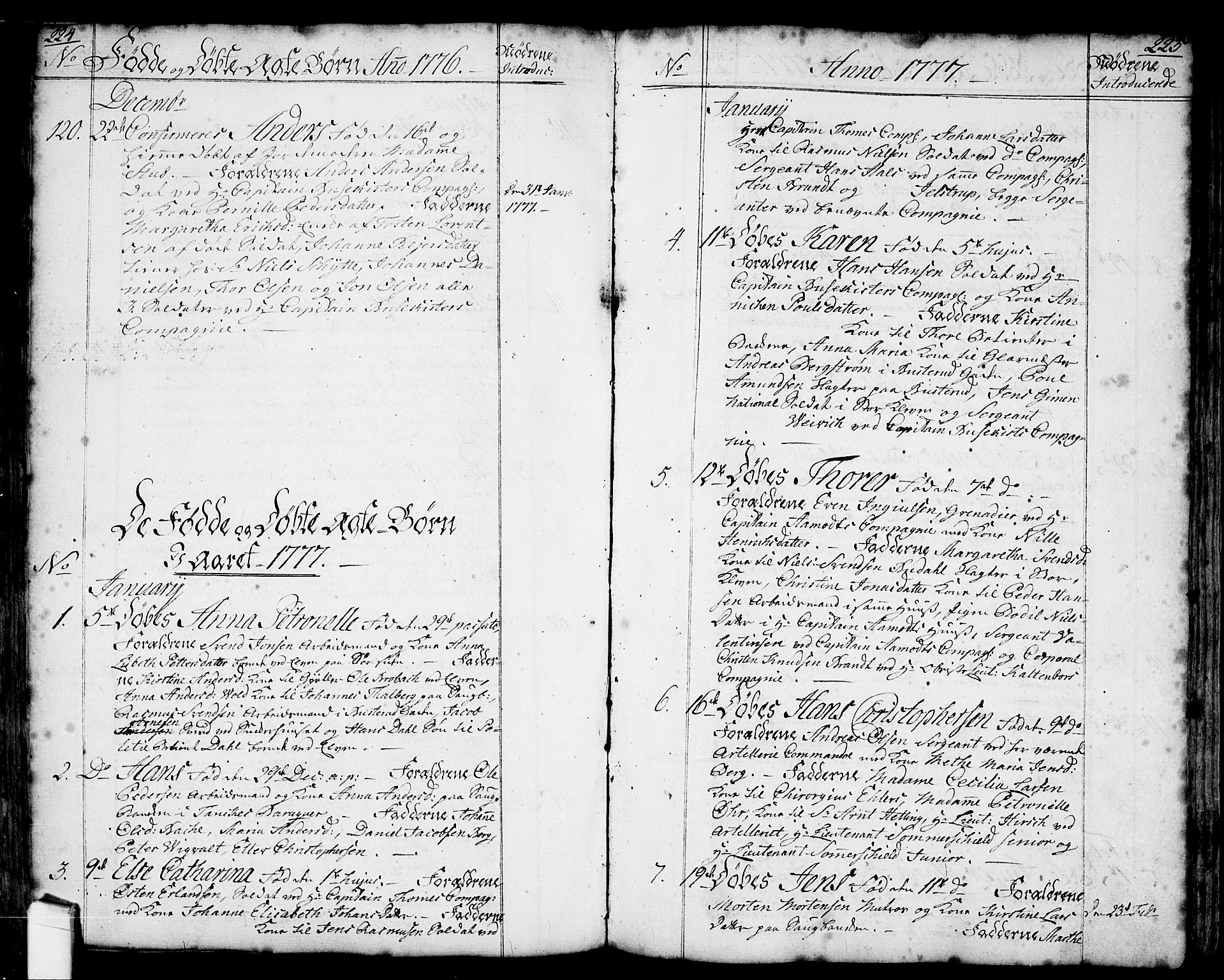 Halden prestekontor Kirkebøker, SAO/A-10909/F/Fa/L0001: Parish register (official) no. I 1, 1758-1791, p. 224-225